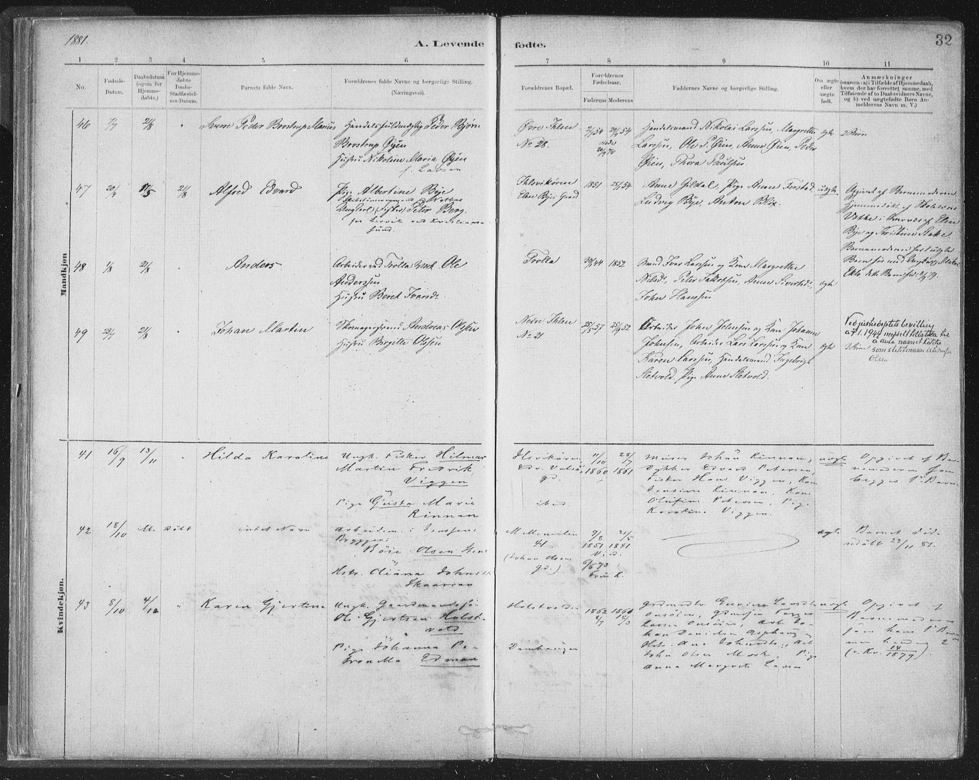 Ministerialprotokoller, klokkerbøker og fødselsregistre - Sør-Trøndelag, AV/SAT-A-1456/603/L0162: Parish register (official) no. 603A01, 1879-1895, p. 32