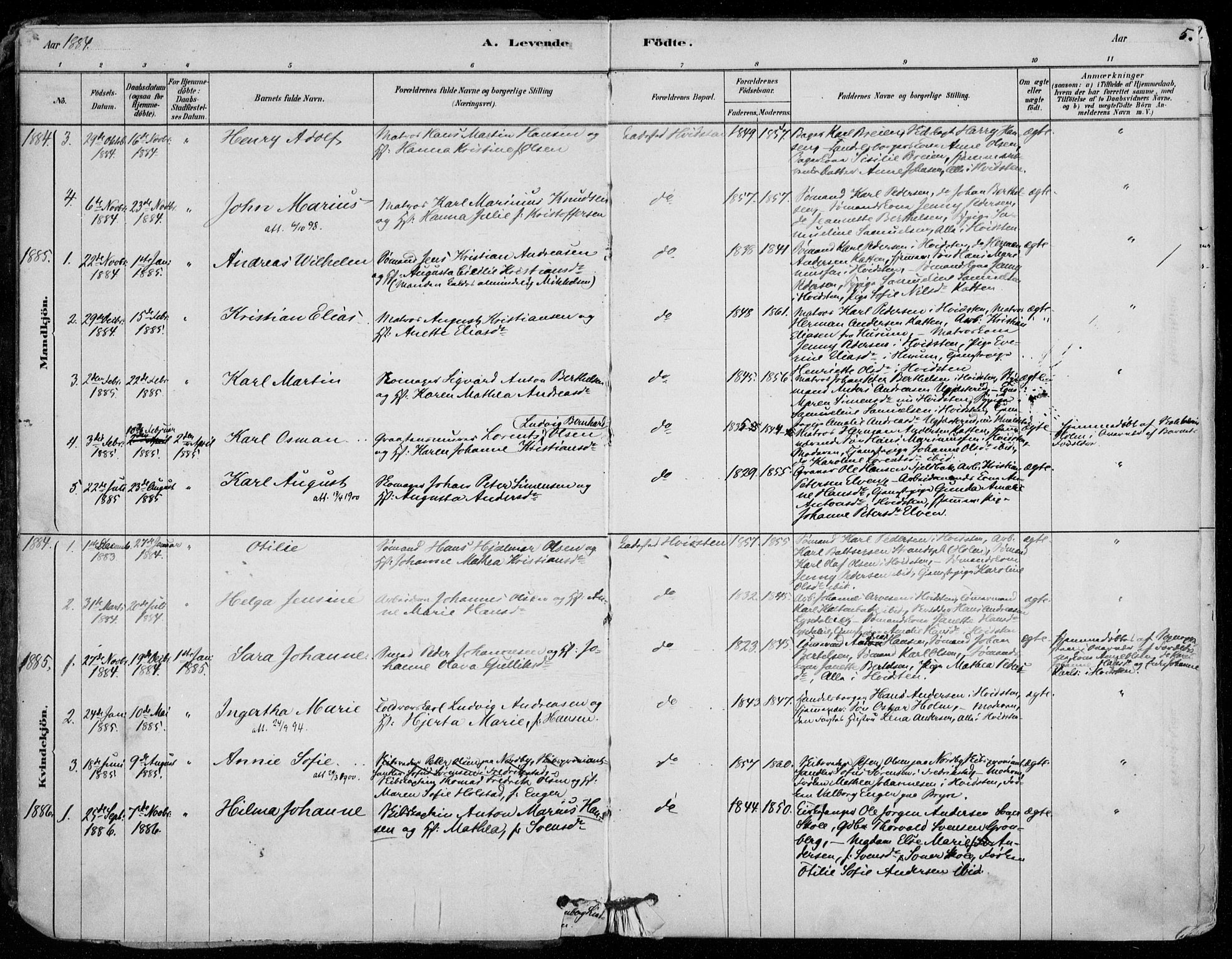 Vestby prestekontor Kirkebøker, SAO/A-10893/F/Fd/L0001: Parish register (official) no. IV 1, 1878-1945, p. 5