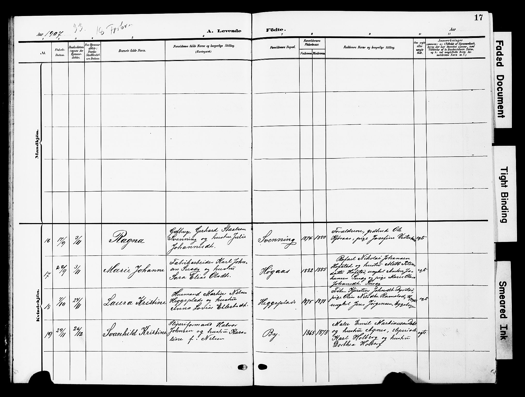 Ministerialprotokoller, klokkerbøker og fødselsregistre - Nord-Trøndelag, SAT/A-1458/740/L0381: Parish register (copy) no. 740C02, 1903-1914, p. 17
