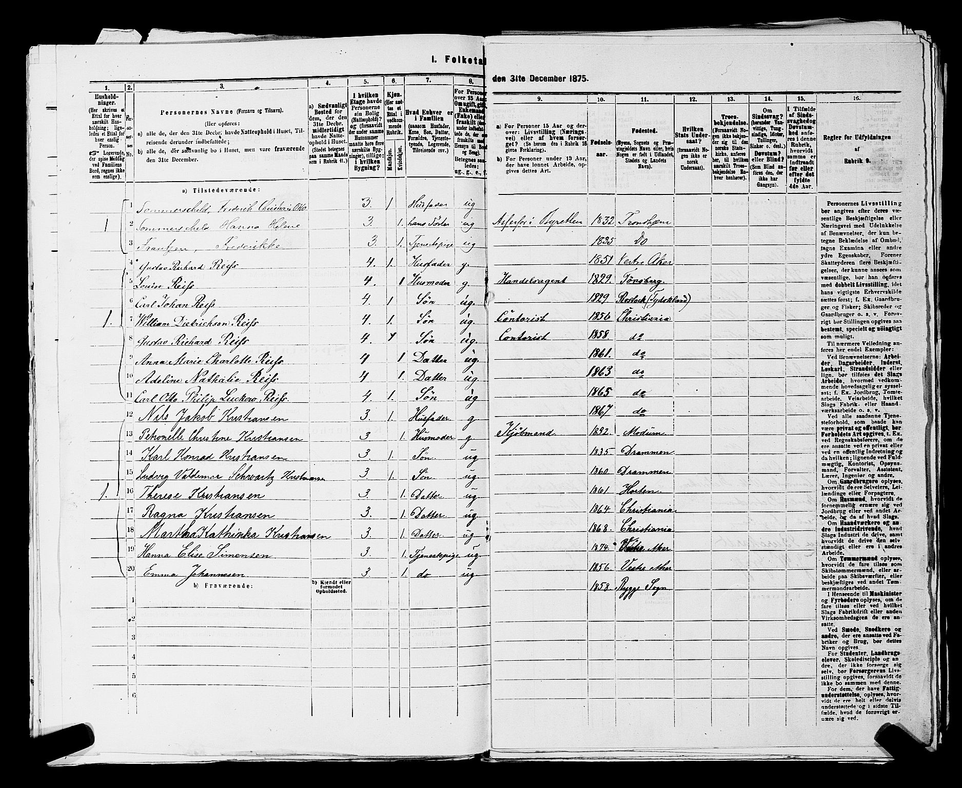 RA, 1875 census for 0301 Kristiania, 1875, p. 3627