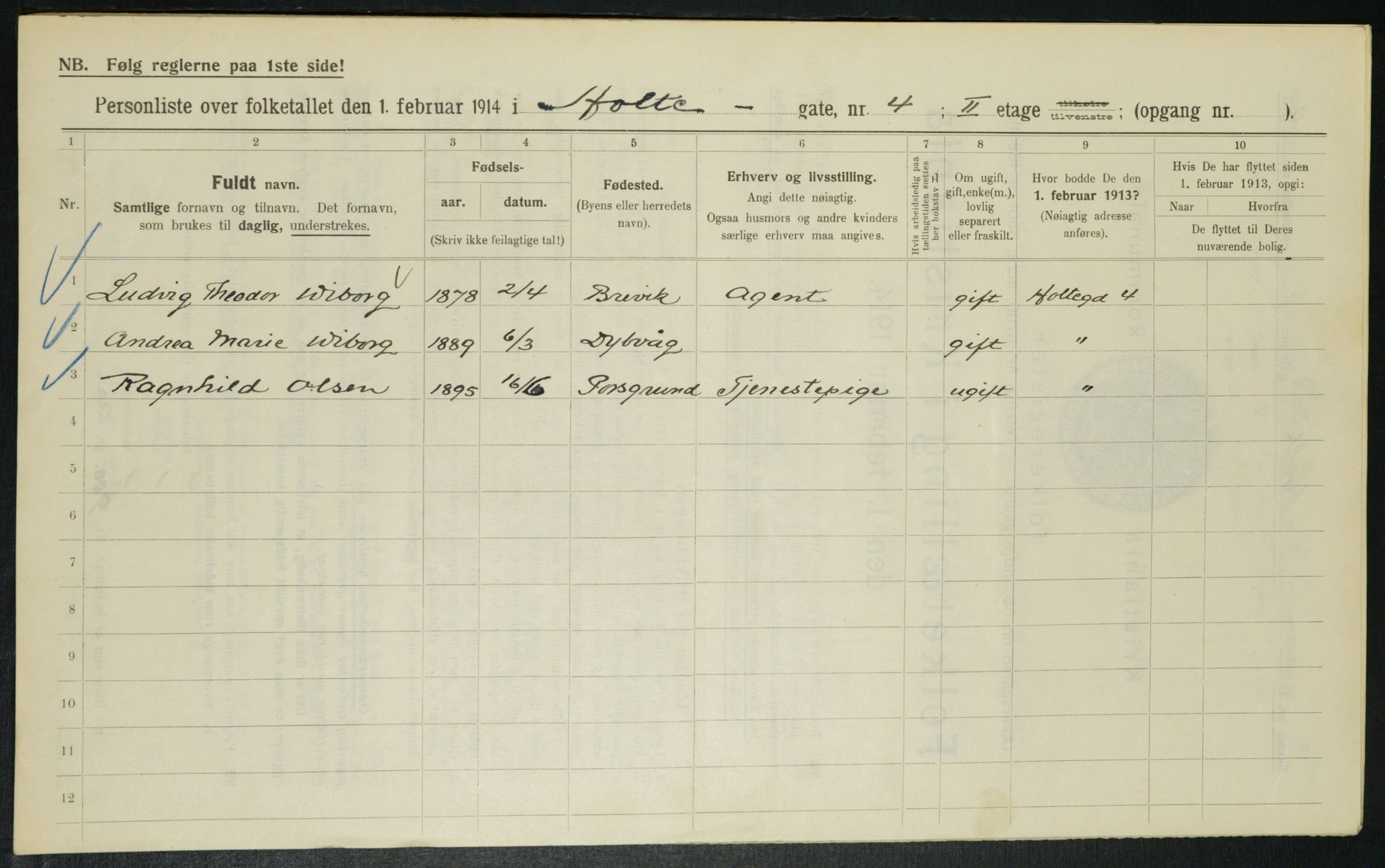 OBA, Municipal Census 1914 for Kristiania, 1914, p. 41200