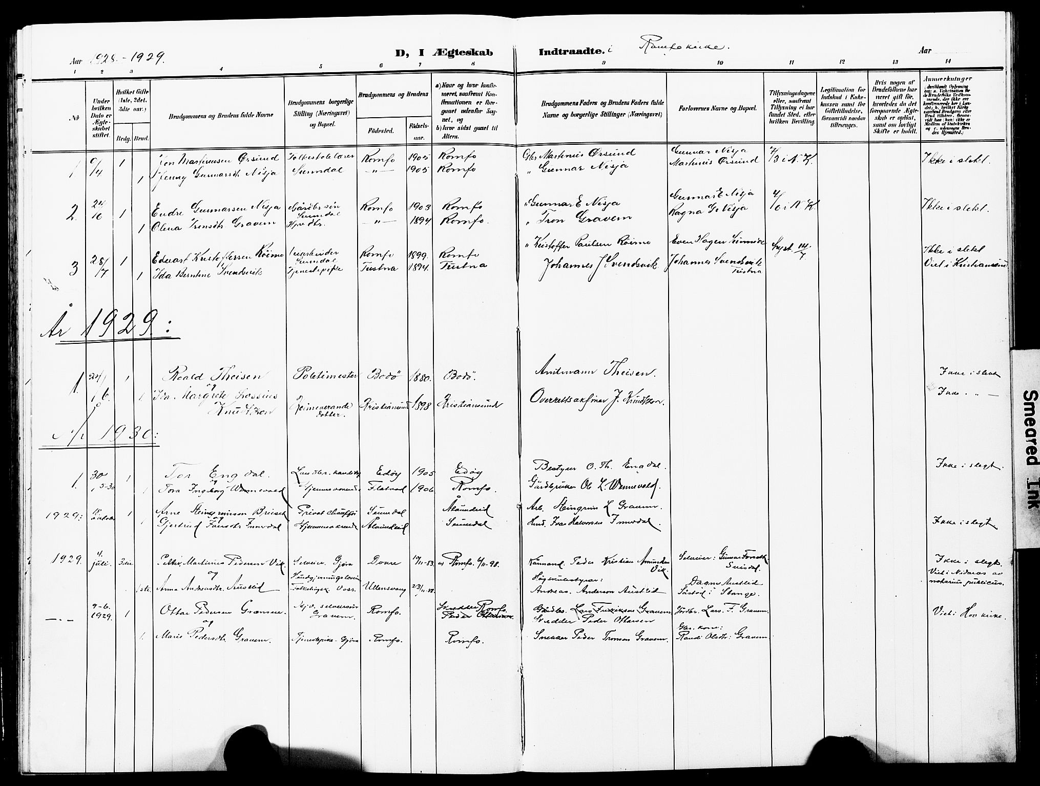 Ministerialprotokoller, klokkerbøker og fødselsregistre - Møre og Romsdal, AV/SAT-A-1454/591/L1020: Parish register (copy) no. 591C01, 1869-1930