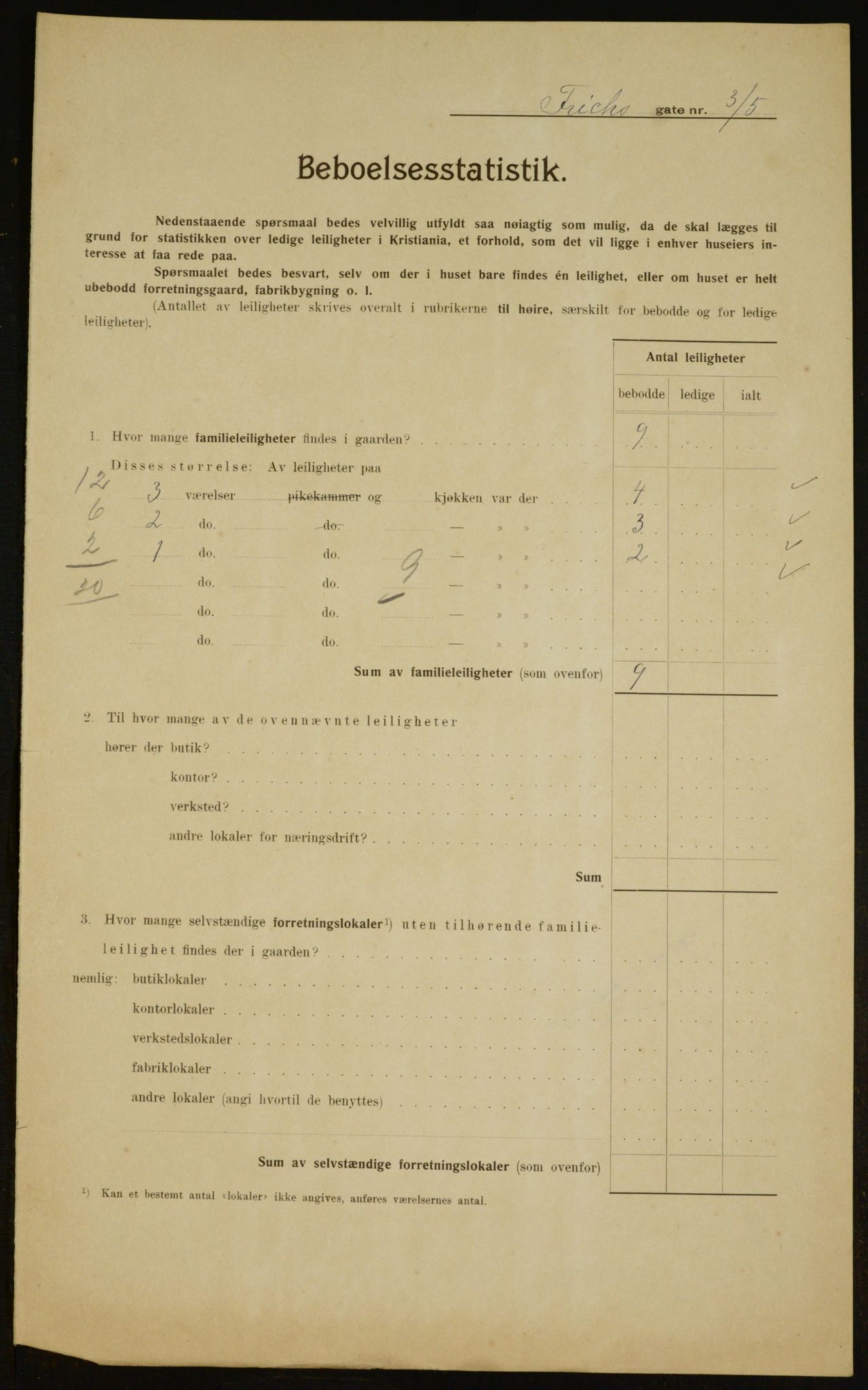 OBA, Municipal Census 1910 for Kristiania, 1910, p. 25114