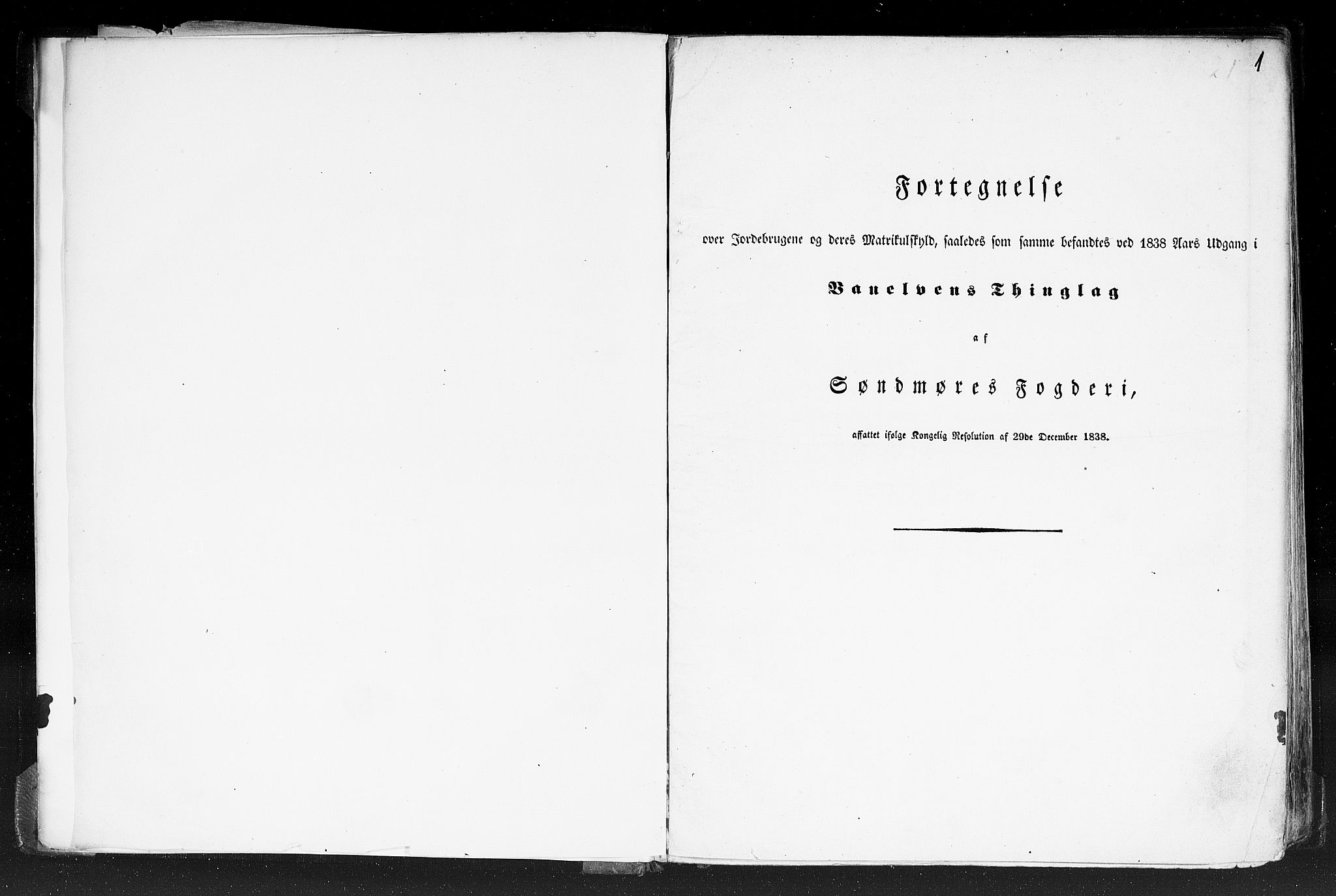 Rygh, AV/RA-PA-0034/F/Fb/L0013: Matrikkelen for 1838 - Romsdal amt (Møre og Romsdal fylke), 1838, p. 1a