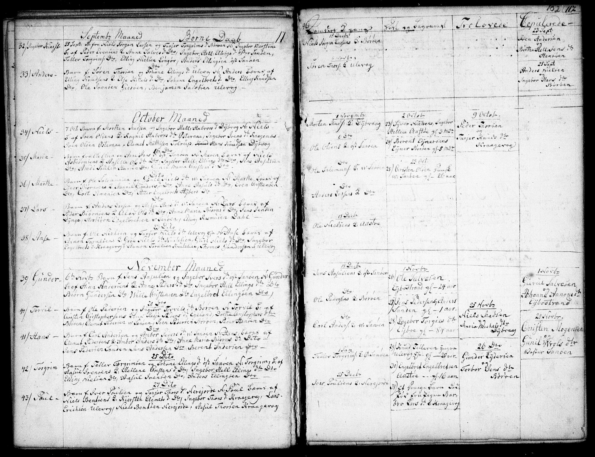 Dypvåg sokneprestkontor, SAK/1111-0007/F/Fb/Fba/L0007: Parish register (copy) no. B 7, 1762-1810, p. 102