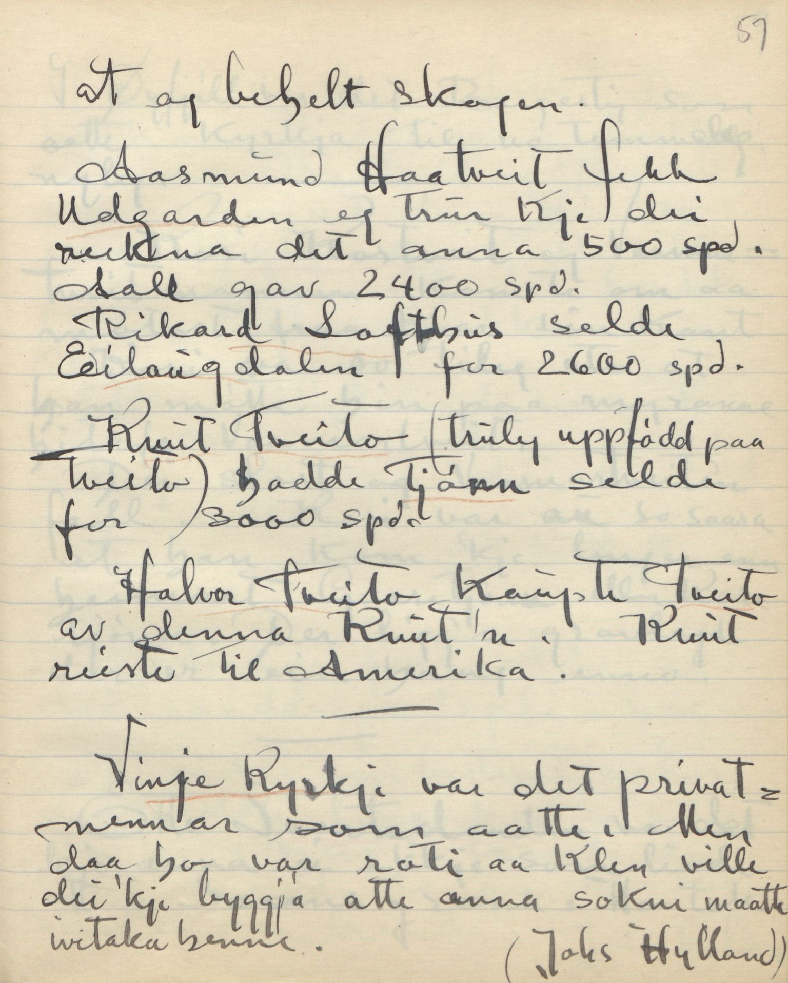 Rikard Berge, TEMU/TGM-A-1003/F/L0018/0019: 600-656 / 618 Gamalt fraa Vinje. Uppskrivi av Ø. V. , 1934, p. 57