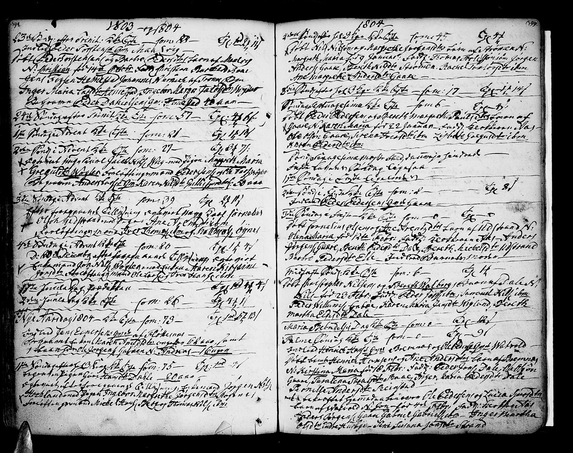 Kvæfjord sokneprestkontor, SATØ/S-1323/G/Ga/Gaa/L0001kirke: Parish register (official) no. 1, 1751-1822, p. 398-399