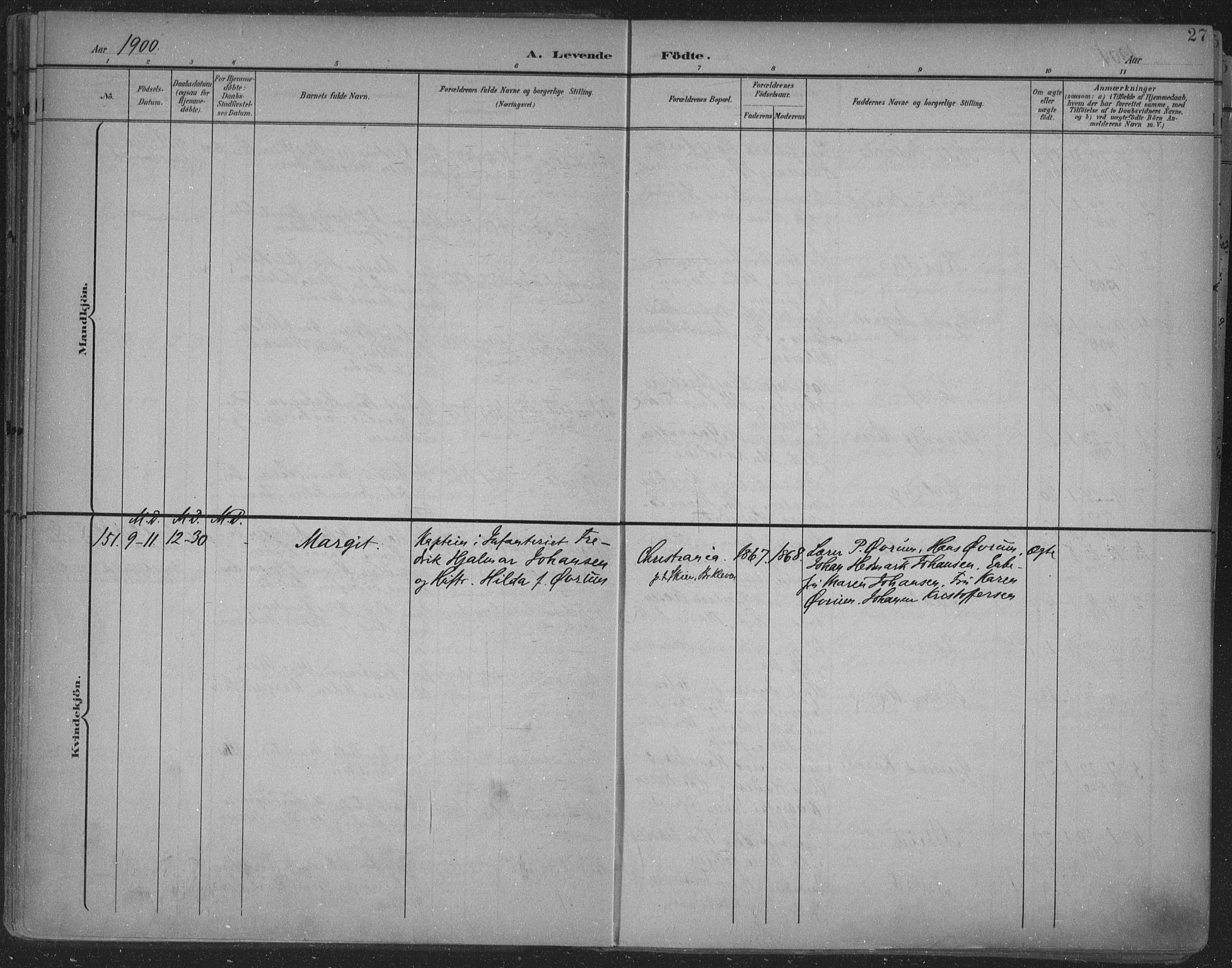 Skien kirkebøker, SAKO/A-302/F/Fa/L0011: Parish register (official) no. 11, 1900-1907, p. 27
