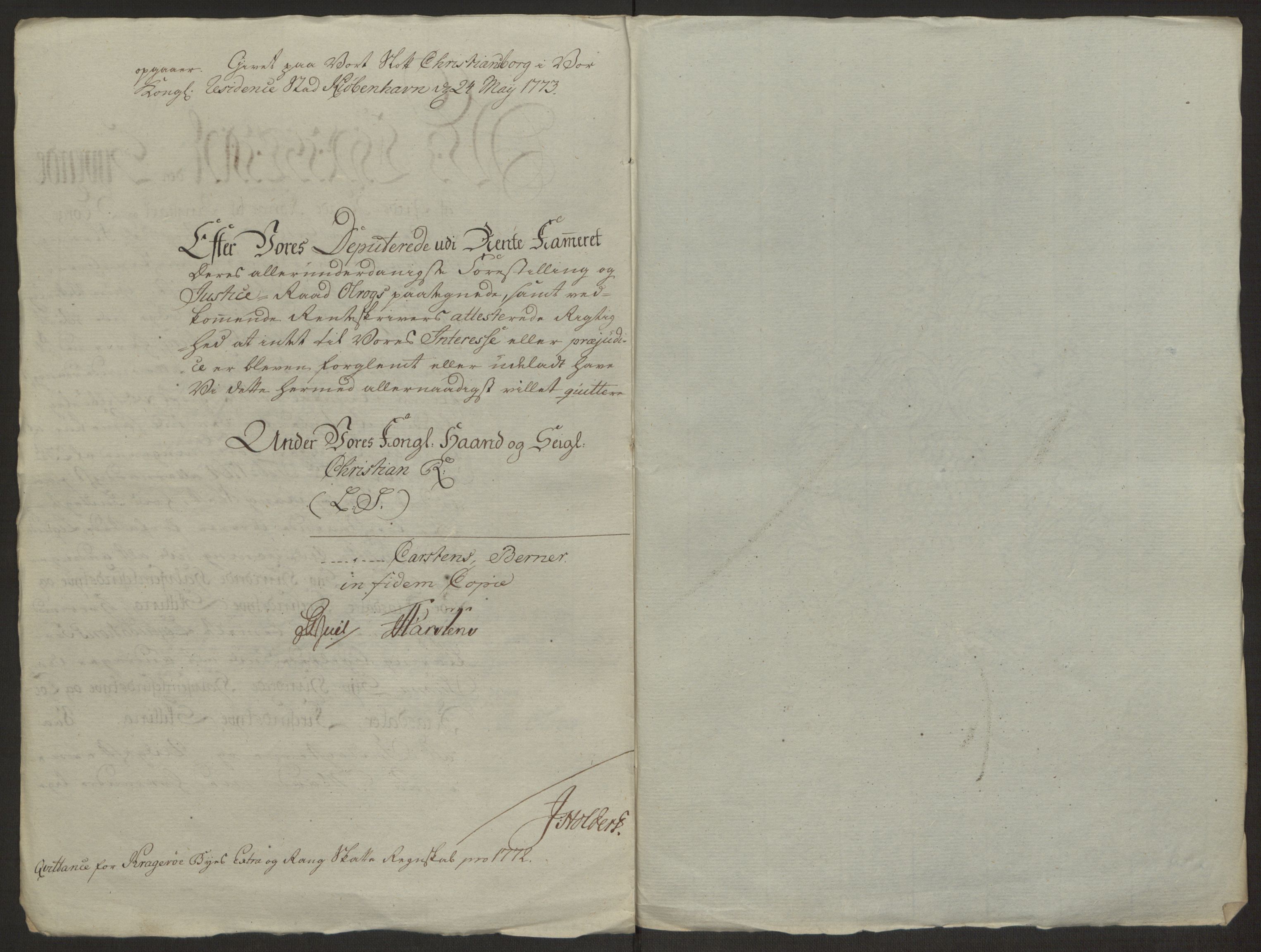 Rentekammeret inntil 1814, Reviderte regnskaper, Byregnskaper, RA/EA-4066/R/Rk/L0218/0003: [K2] Kontribusjonsregnskap / Ekstra- og rangskatt, 1768-1772, p. 90