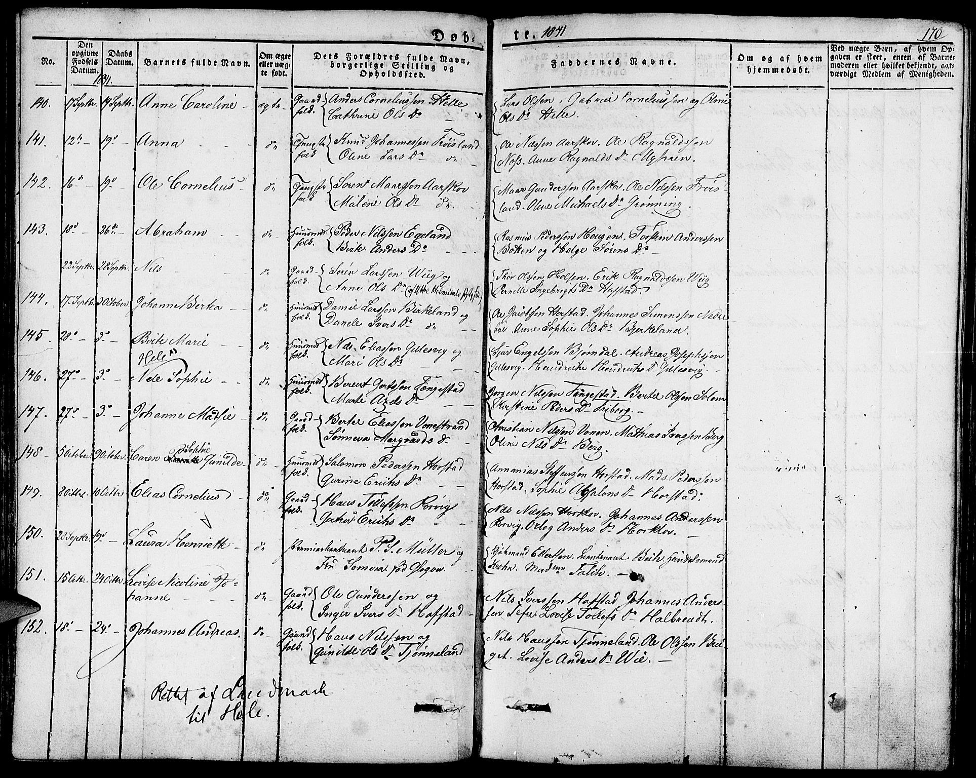 Førde sokneprestembete, AV/SAB-A-79901/H/Haa/Haaa/L0006: Parish register (official) no. A 6, 1821-1842, p. 170