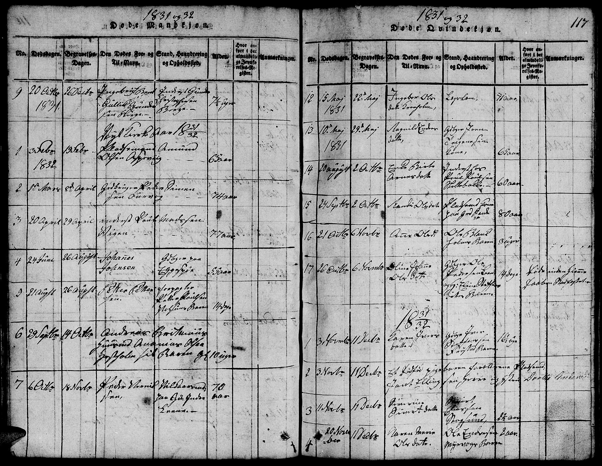 Ministerialprotokoller, klokkerbøker og fødselsregistre - Møre og Romsdal, AV/SAT-A-1454/507/L0078: Parish register (copy) no. 507C01, 1816-1840, p. 117