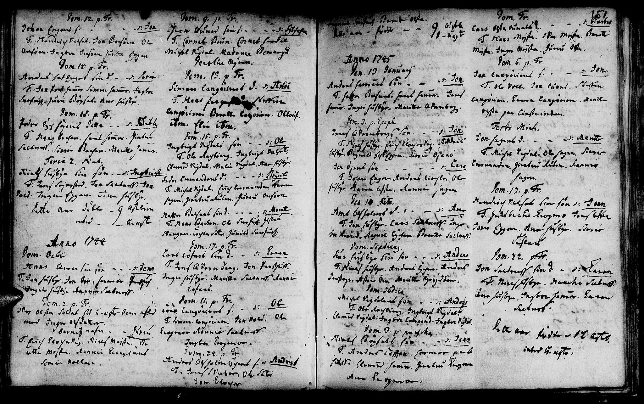Ministerialprotokoller, klokkerbøker og fødselsregistre - Sør-Trøndelag, SAT/A-1456/666/L0783: Parish register (official) no. 666A01, 1702-1753, p. 151