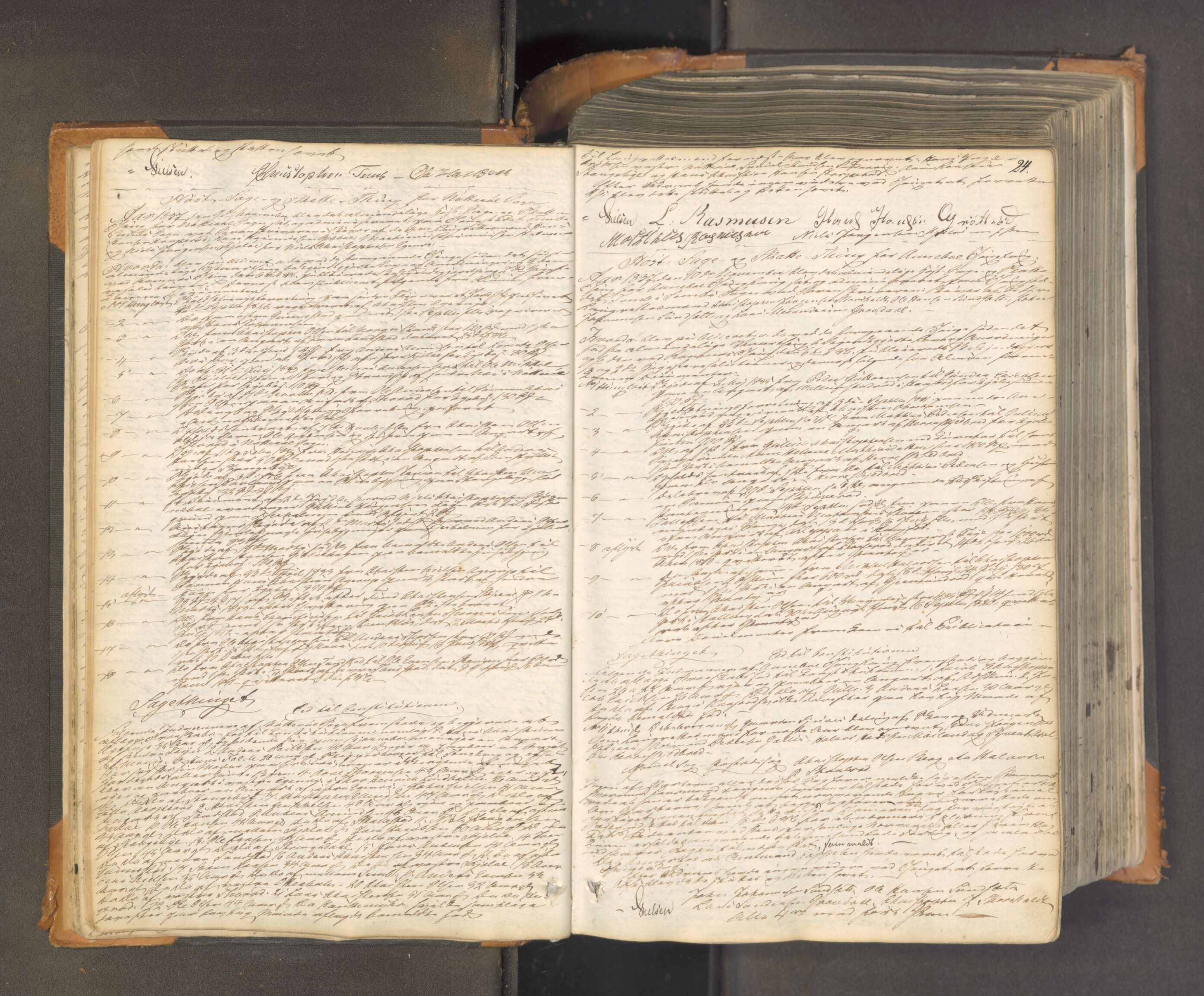 Søndre Jarlsberg sorenskriveri, AV/SAKO-A-129/F/Fa/L0033: Tingbok, 1837-1845, p. 23b-24a