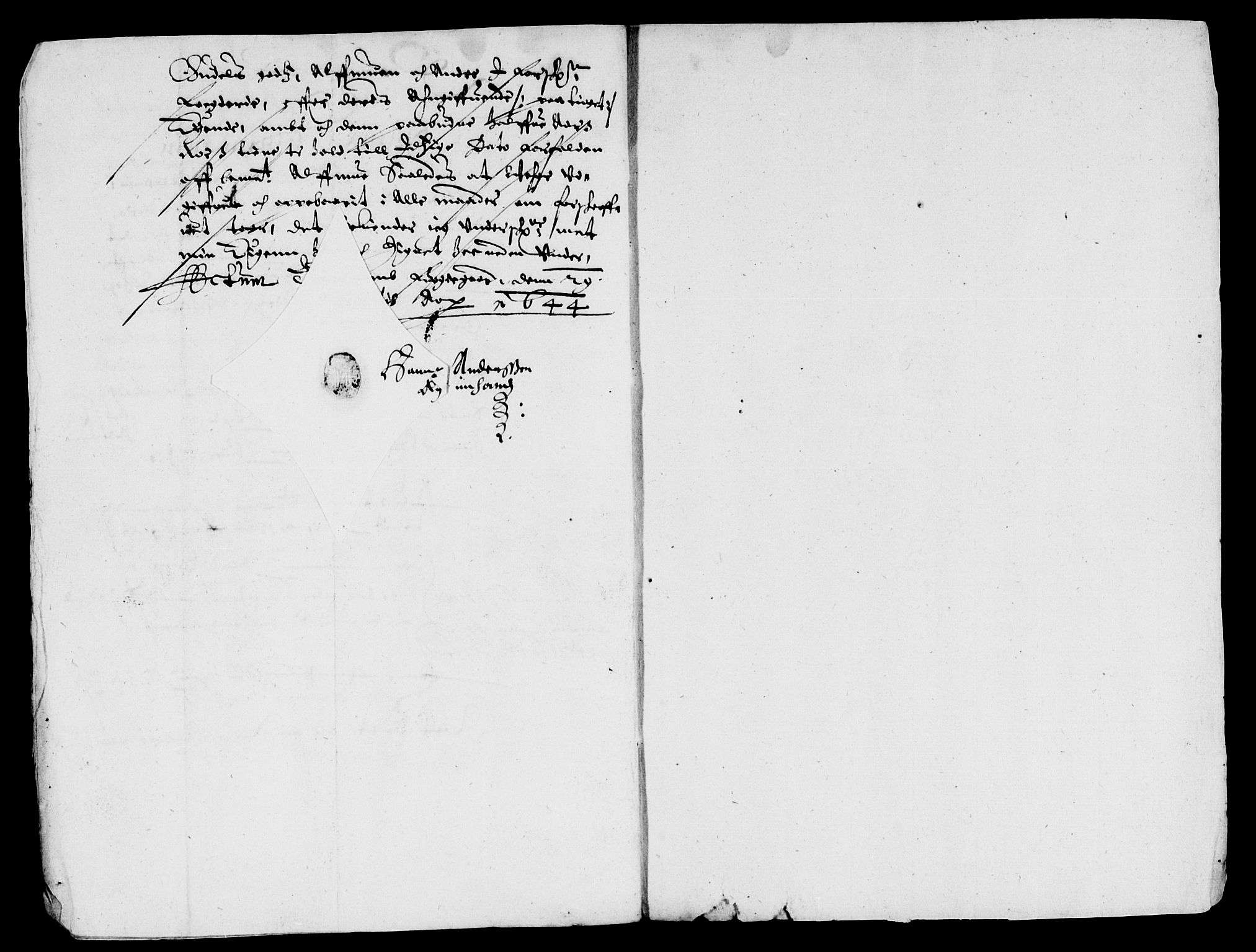 Rentekammeret inntil 1814, Reviderte regnskaper, Lensregnskaper, AV/RA-EA-5023/R/Rb/Rba/L0179: Akershus len, 1643-1644