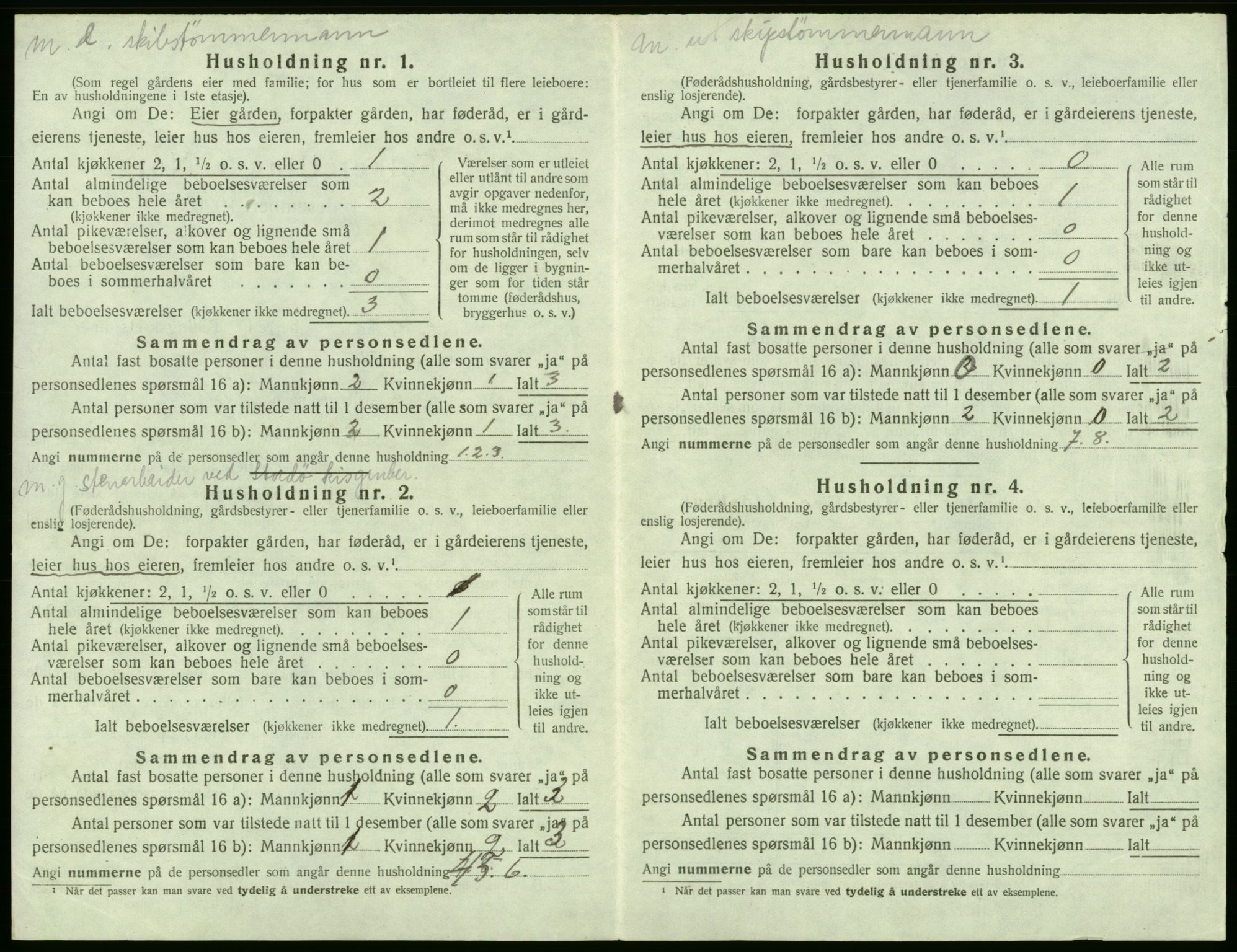 SAB, 1920 census for Stord, 1920, p. 1193