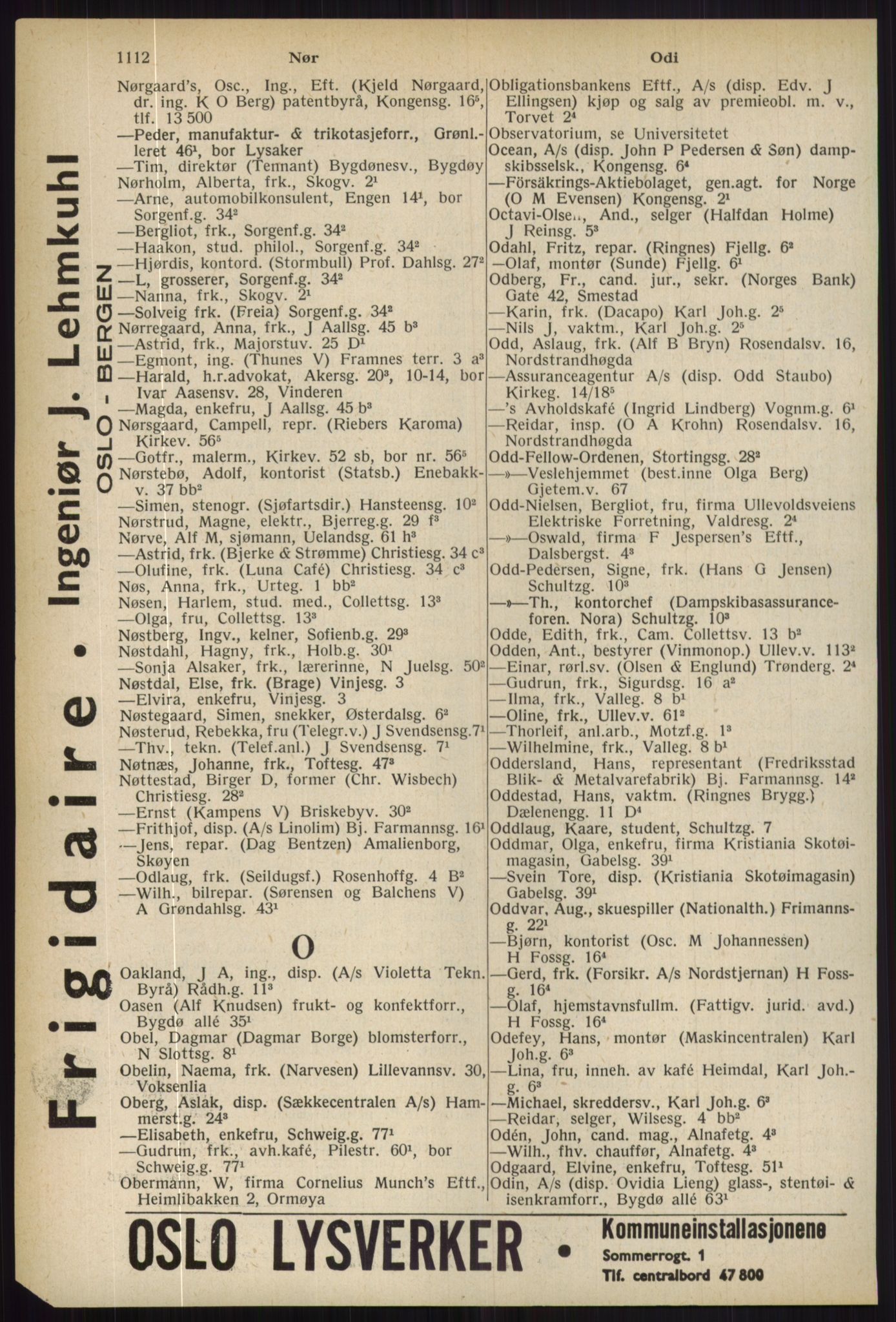 Kristiania/Oslo adressebok, PUBL/-, 1936, p. 1112