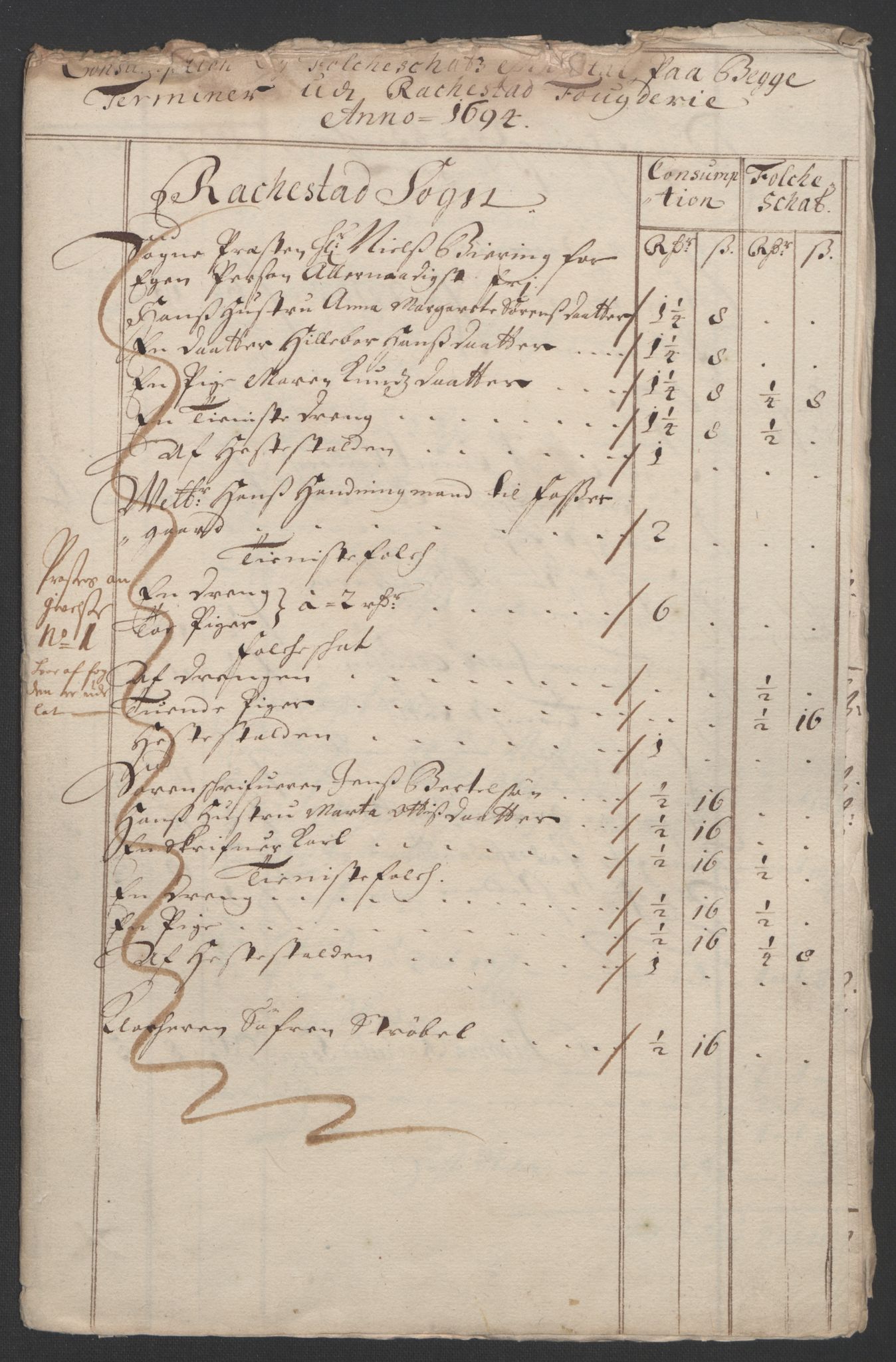 Rentekammeret inntil 1814, Reviderte regnskaper, Fogderegnskap, RA/EA-4092/R07/L0284: Fogderegnskap Rakkestad, Heggen og Frøland, 1694, p. 228