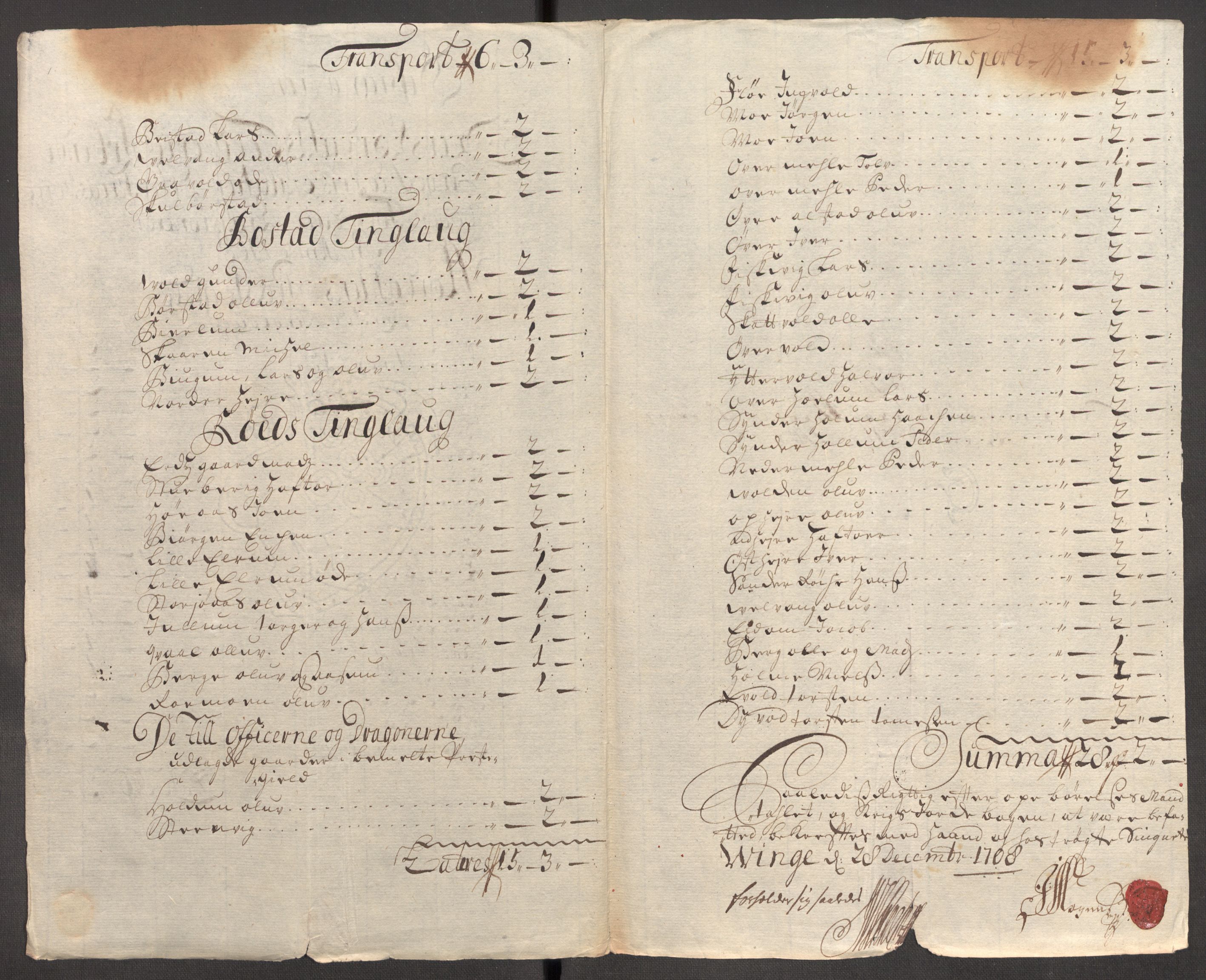 Rentekammeret inntil 1814, Reviderte regnskaper, Fogderegnskap, AV/RA-EA-4092/R62/L4198: Fogderegnskap Stjørdal og Verdal, 1708, p. 169