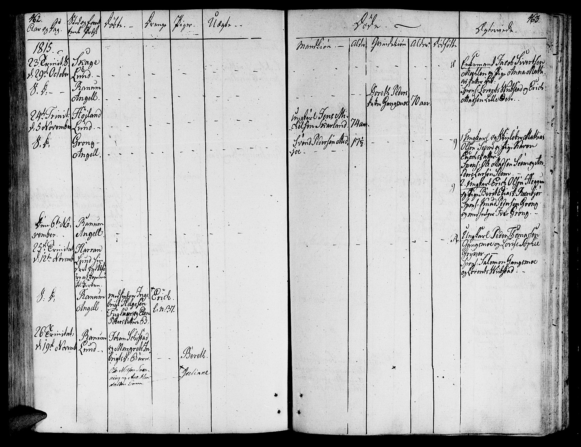 Ministerialprotokoller, klokkerbøker og fødselsregistre - Nord-Trøndelag, SAT/A-1458/764/L0545: Parish register (official) no. 764A05, 1799-1816, p. 462-463