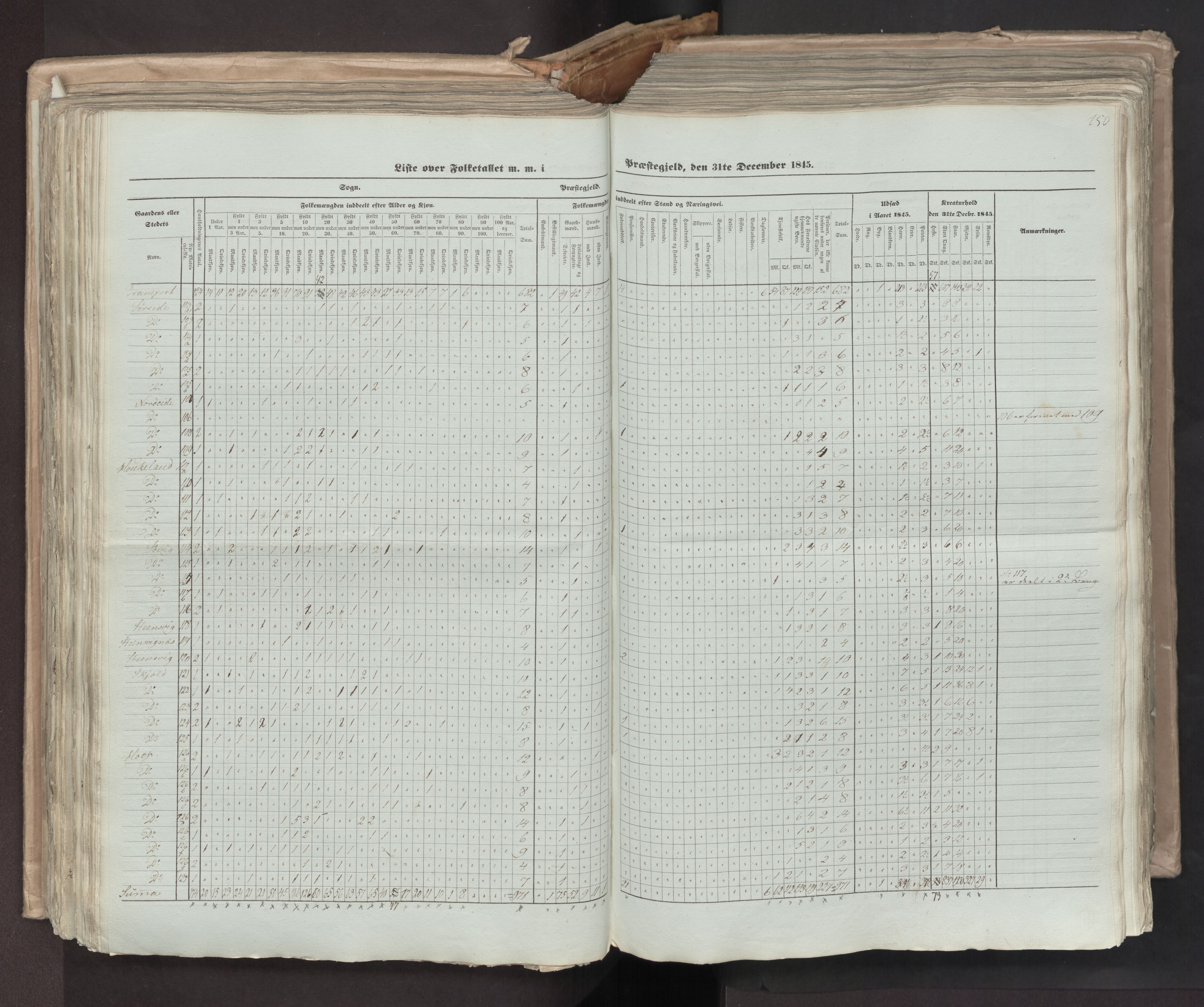 RA, Census 1845, vol. 7: Søndre Bergenhus amt og Nordre Bergenhus amt, 1845, p. 250