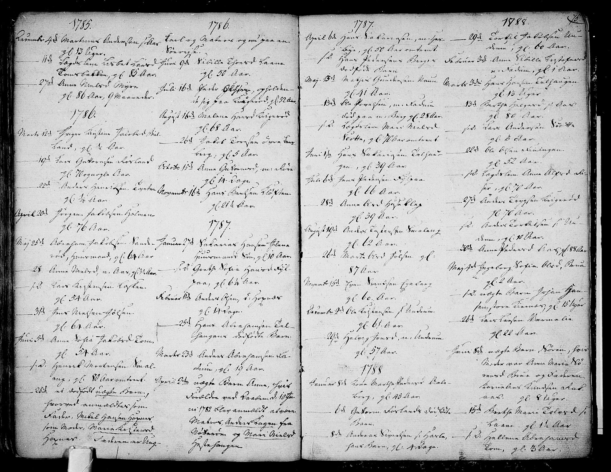 Sem kirkebøker, AV/SAKO-A-5/F/Fa/L0002: Parish register (official) no. I 2, 1764-1798, p. 75