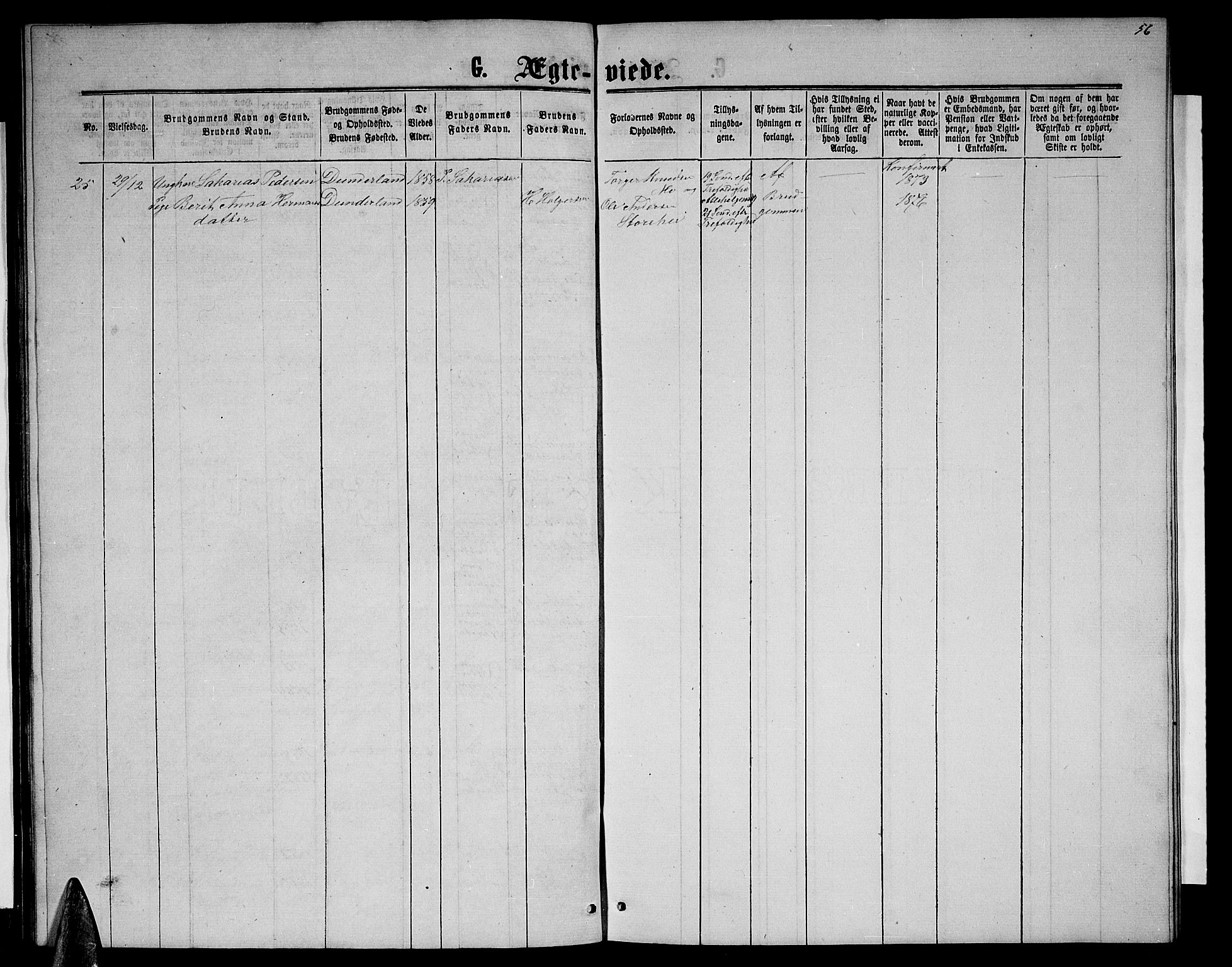 Ministerialprotokoller, klokkerbøker og fødselsregistre - Nordland, AV/SAT-A-1459/827/L0417: Parish register (copy) no. 827C06, 1864-1886, p. 56