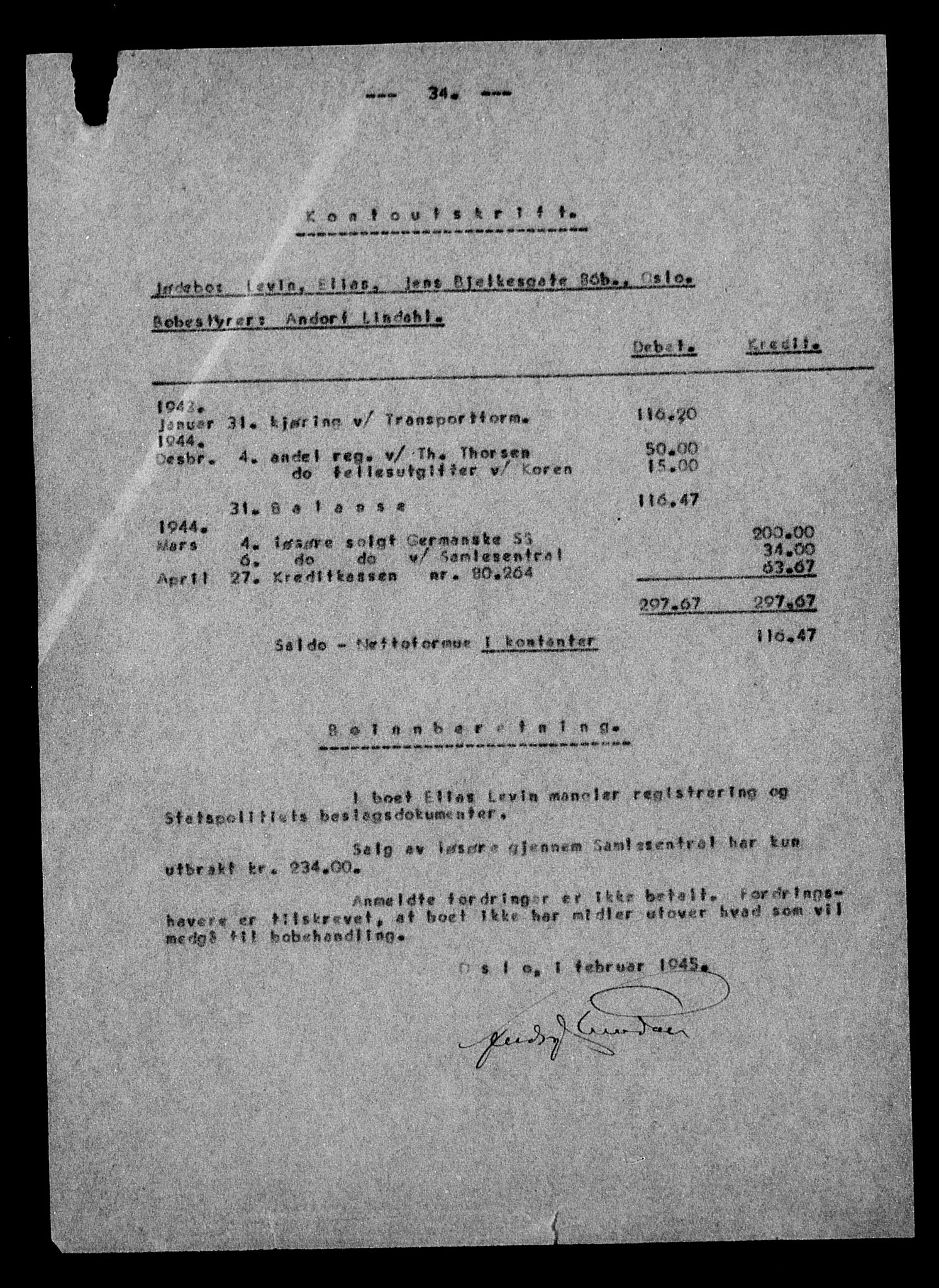 Justisdepartementet, Tilbakeføringskontoret for inndratte formuer, AV/RA-S-1564/H/Hc/Hcc/L0957: --, 1945-1947, p. 85