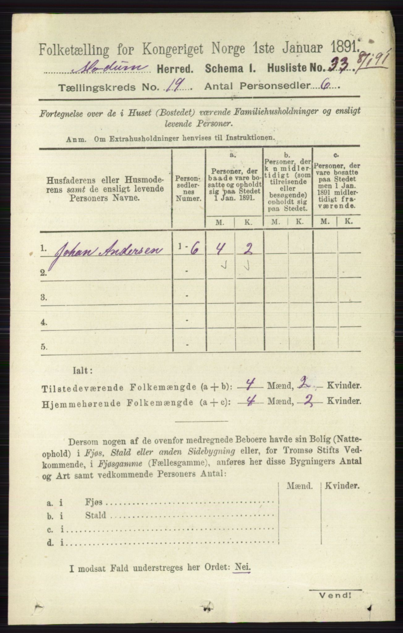 RA, 1891 census for 0623 Modum, 1891, p. 7611