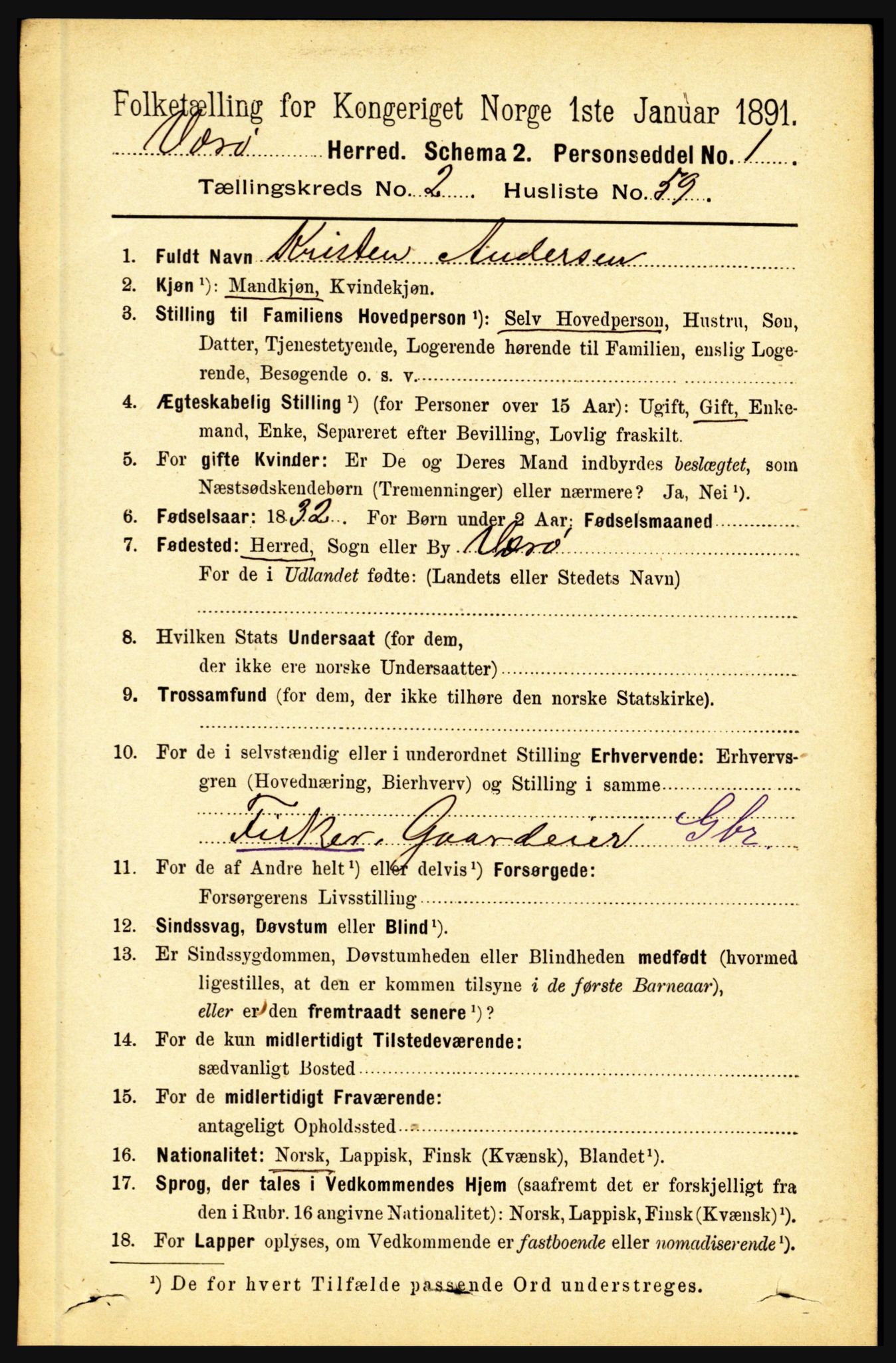 RA, 1891 census for 1857 Værøy, 1891, p. 685