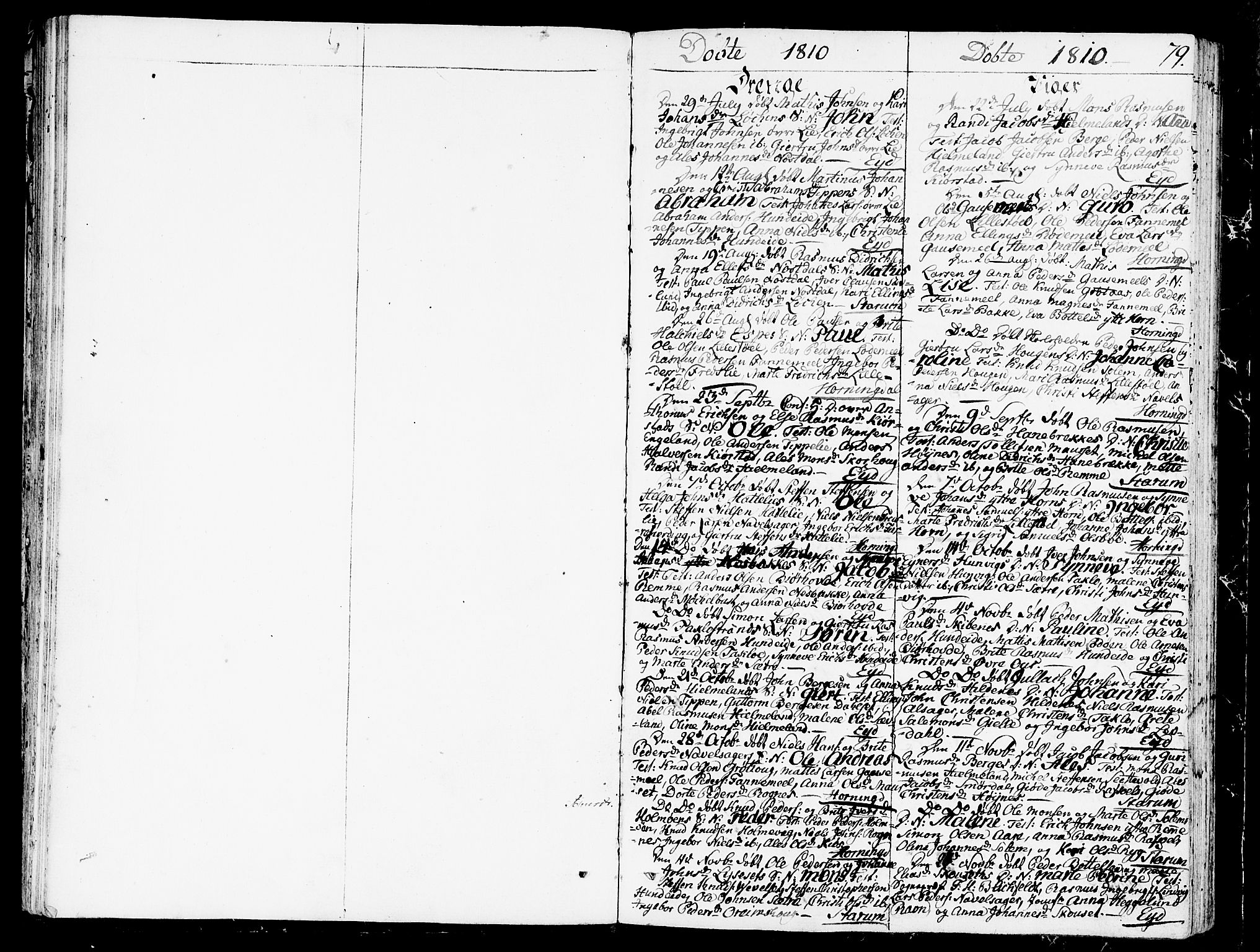 Eid sokneprestembete, AV/SAB-A-82301/H/Haa/Haaa/L0004: Parish register (official) no. A 4, 1806-1815, p. 79