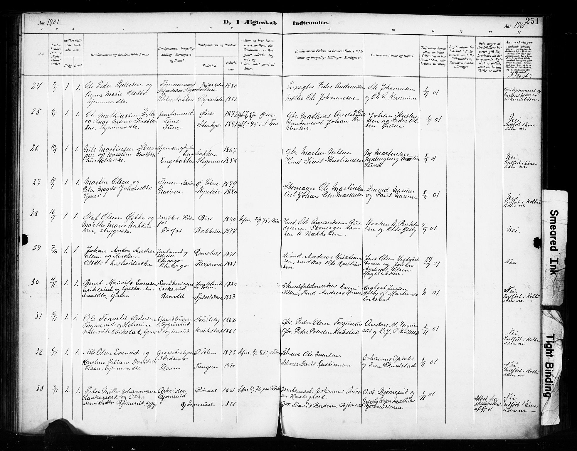 Vestre Toten prestekontor, AV/SAH-PREST-108/H/Ha/Haa/L0011: Parish register (official) no. 11, 1895-1906, p. 251