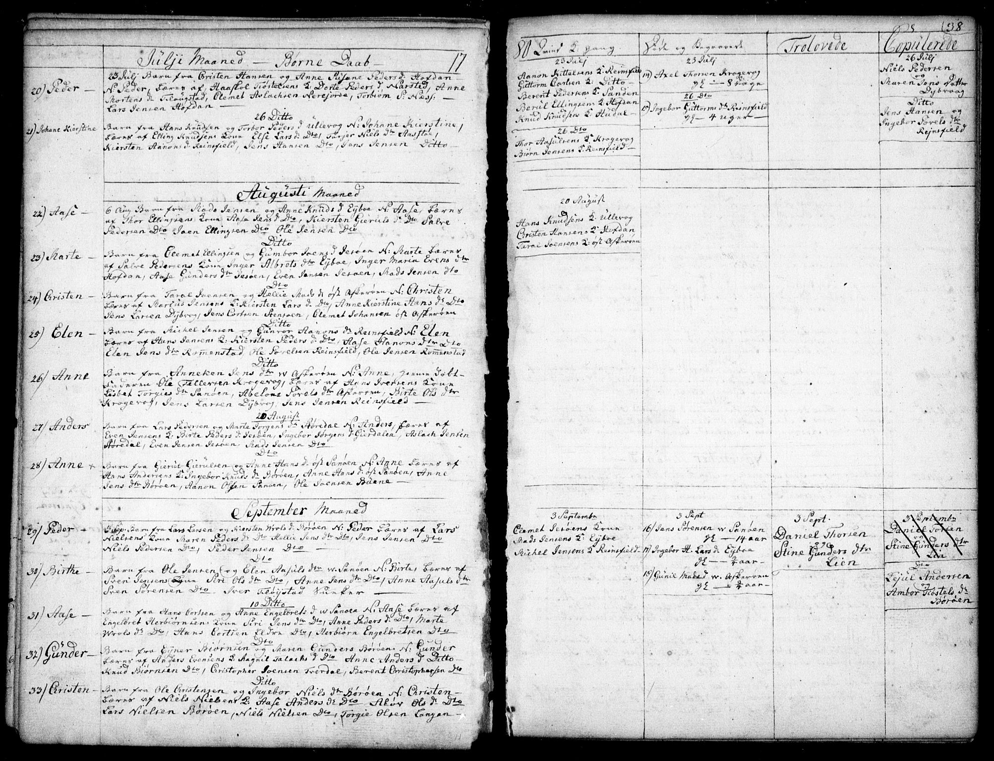 Dypvåg sokneprestkontor, AV/SAK-1111-0007/F/Fb/Fba/L0007: Parish register (copy) no. B 7, 1762-1810, p. 38