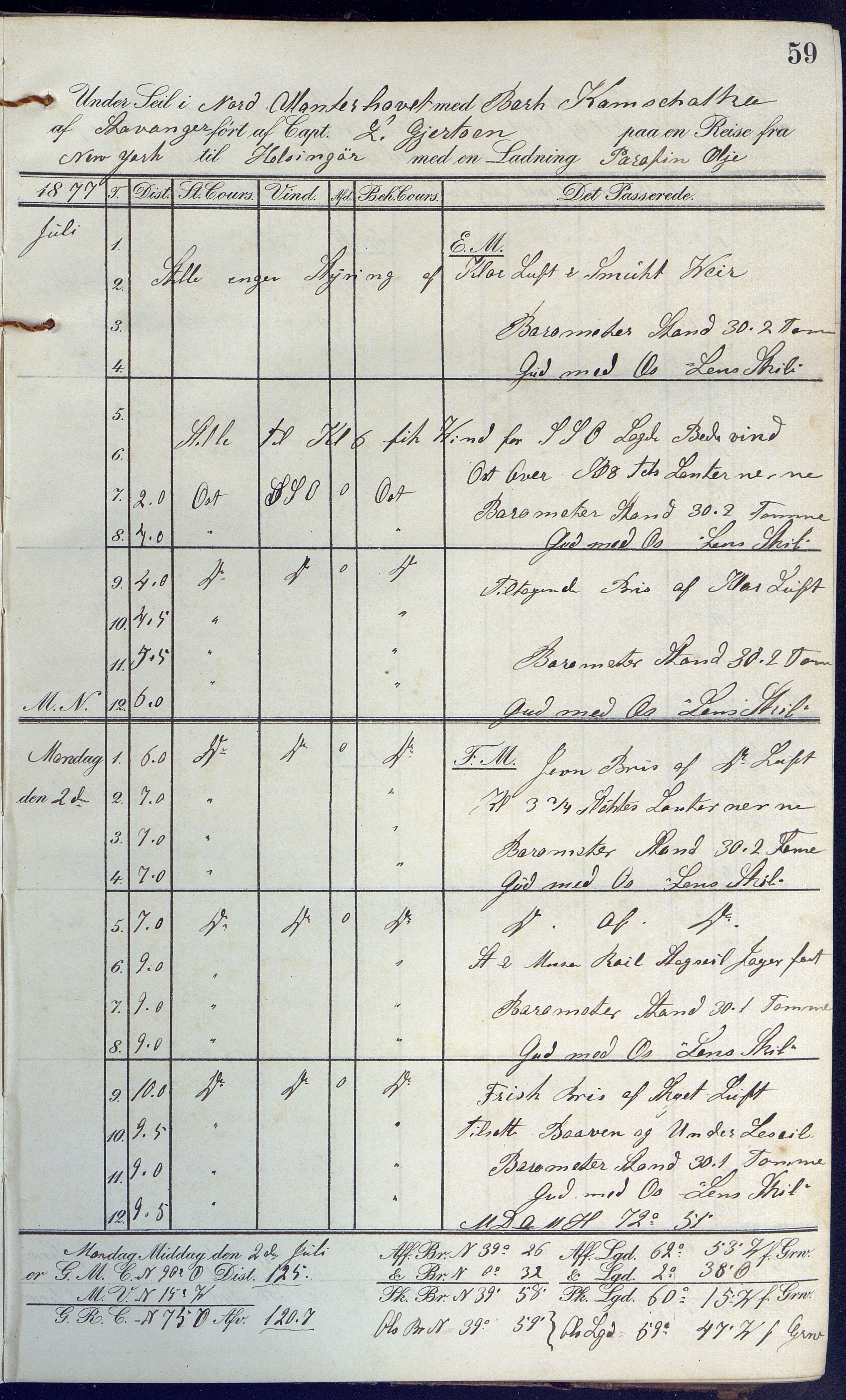 Fartøysarkivet, AAKS/PA-1934/F/L0189: Kamschatka (bark), 1877-1879, p. 59