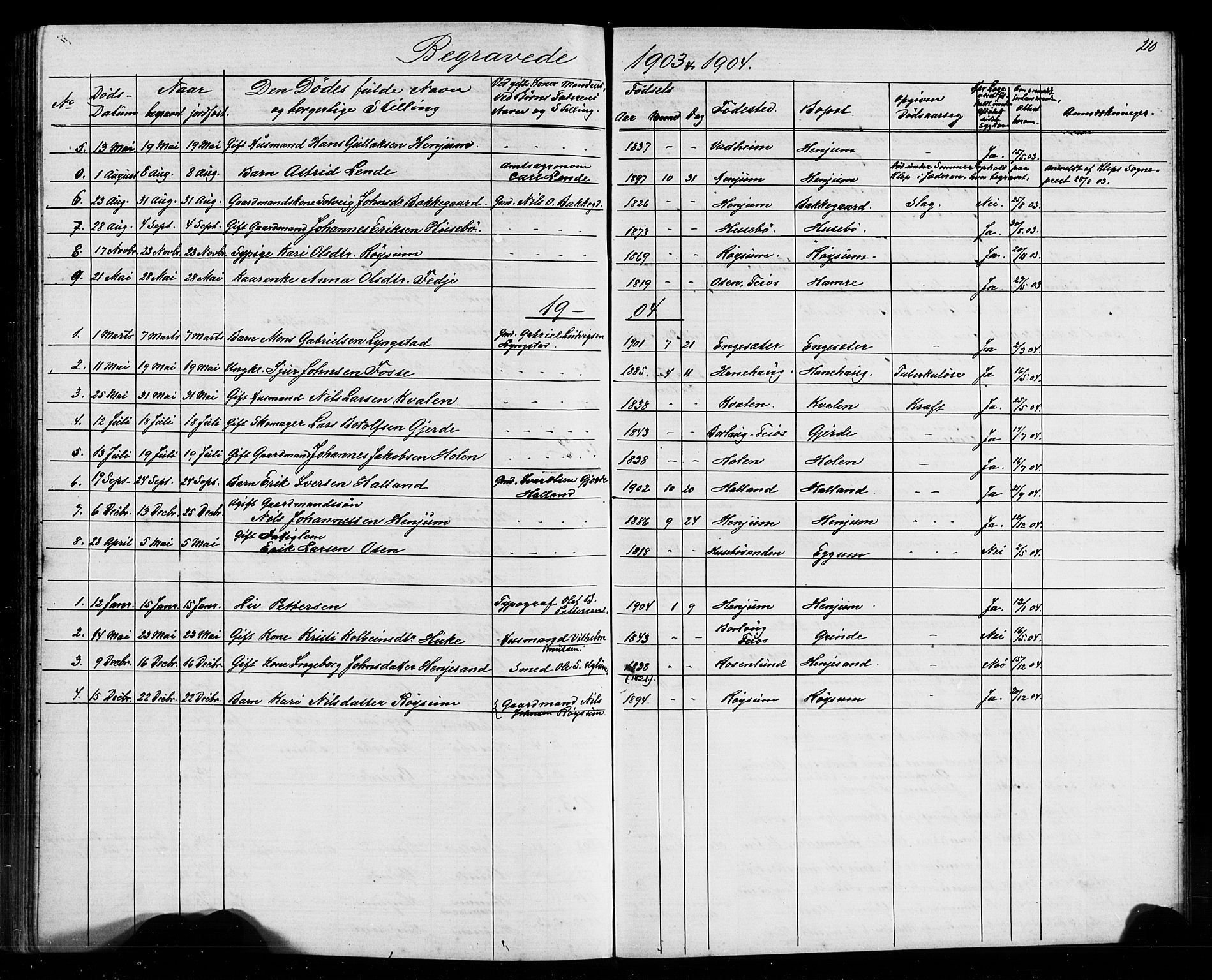 Leikanger sokneprestembete, SAB/A-81001: Parish register (copy) no. A 1, 1873-1916, p. 210