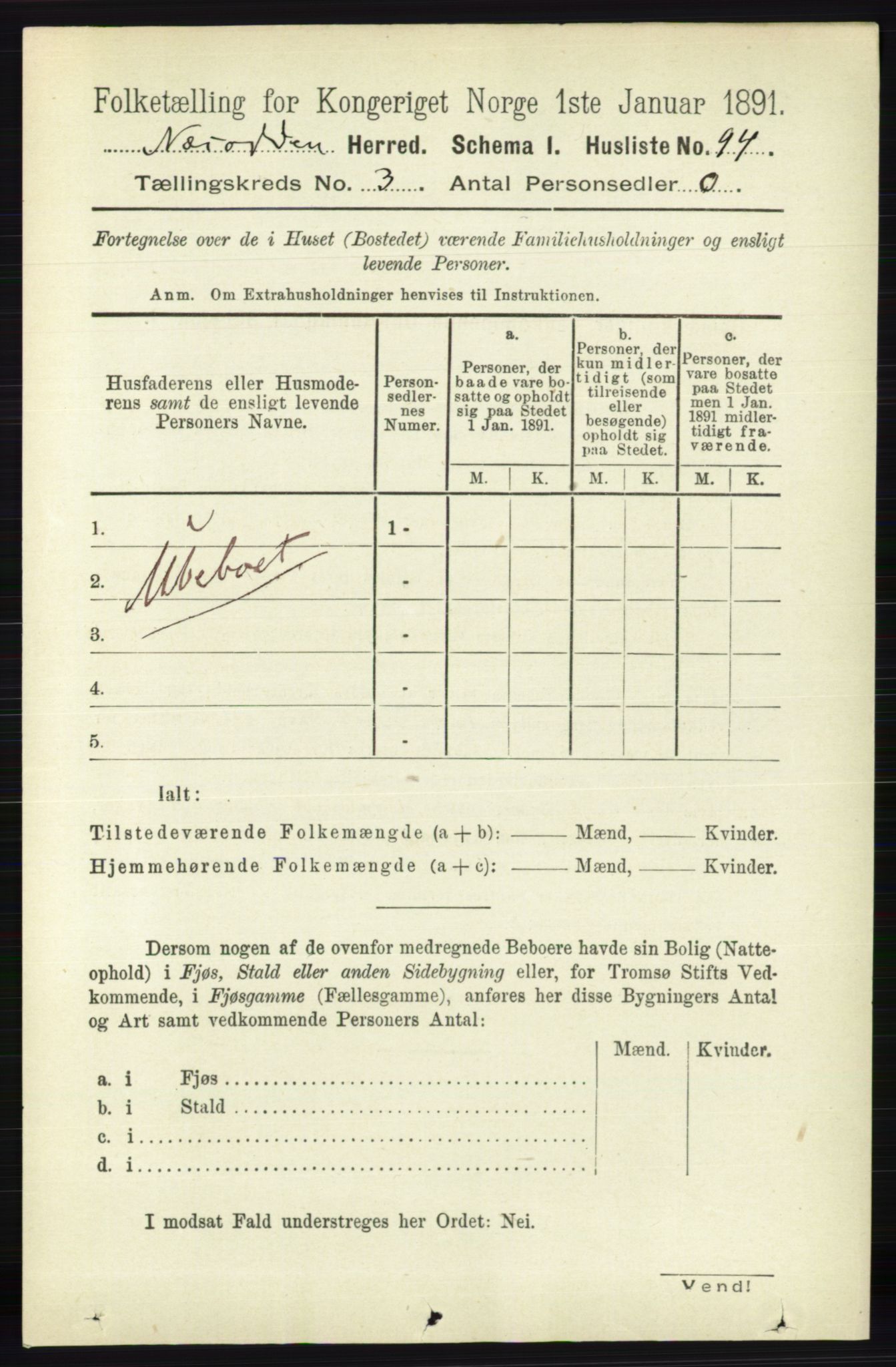 RA, 1891 census for 0216 Nesodden, 1891, p. 1059