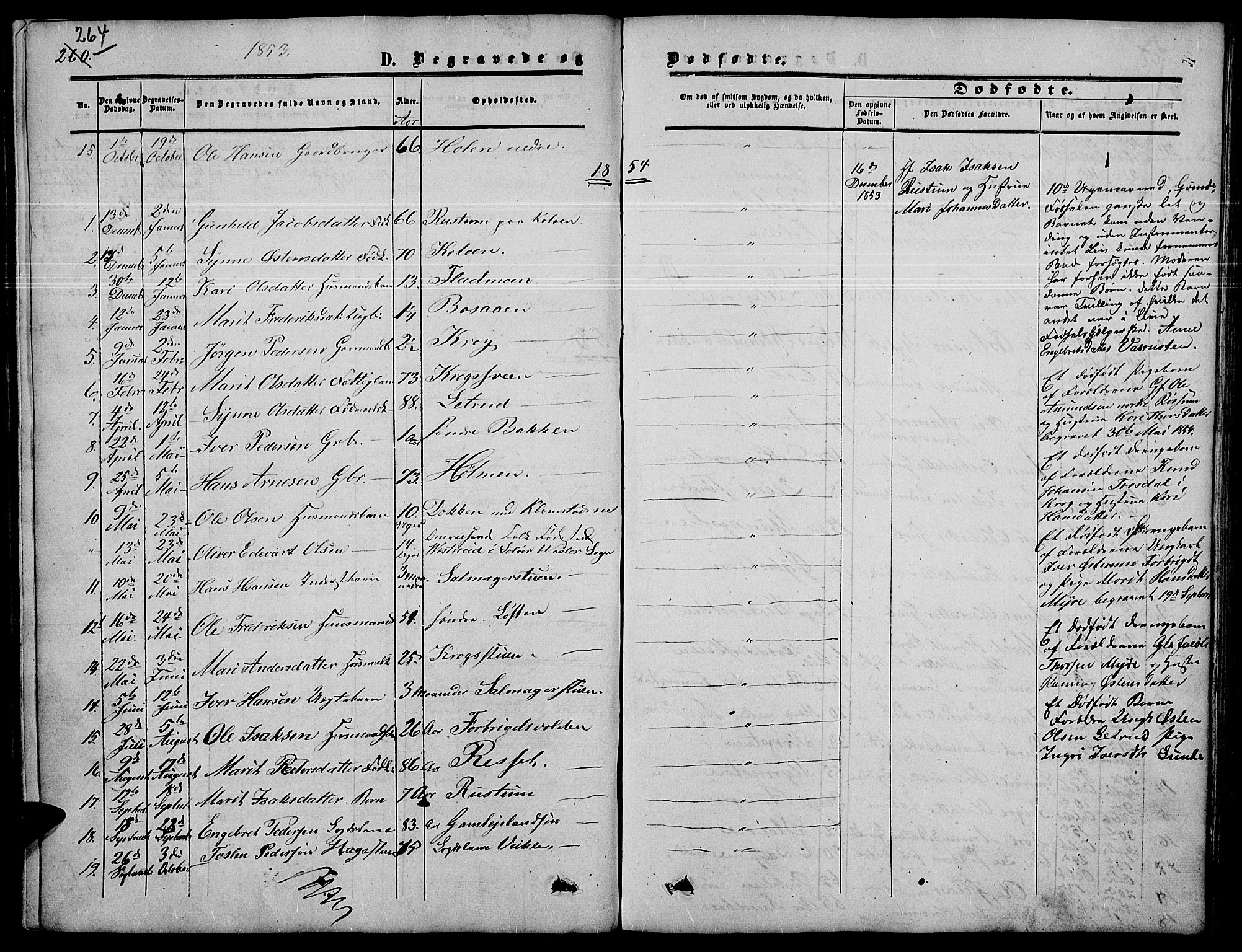 Nord-Fron prestekontor, SAH/PREST-080/H/Ha/Hab/L0003: Parish register (copy) no. 3, 1851-1886, p. 264