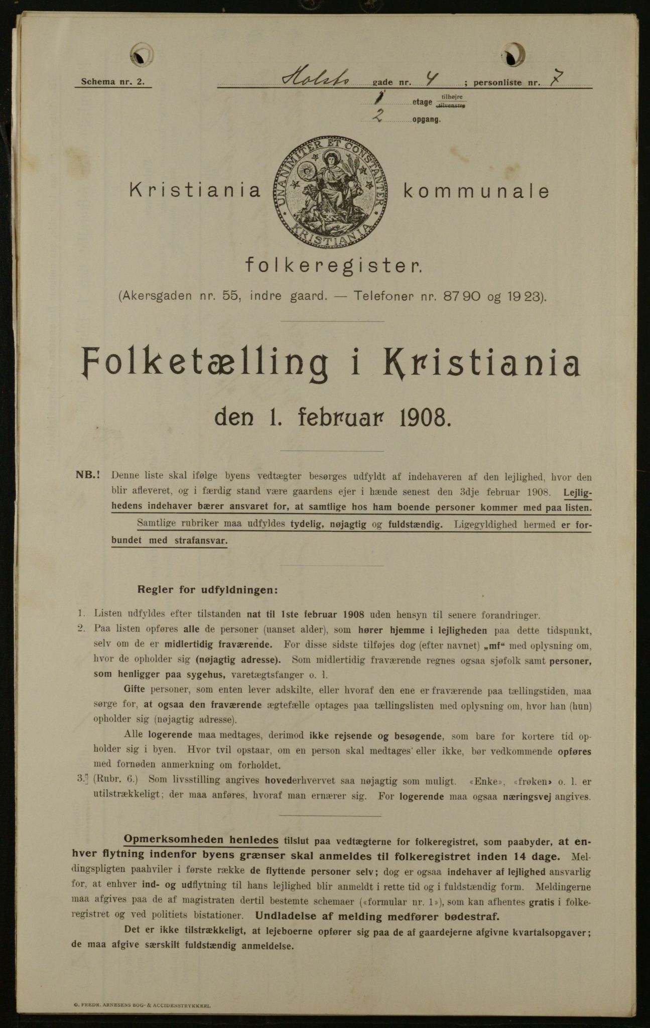 OBA, Municipal Census 1908 for Kristiania, 1908, p. 36865