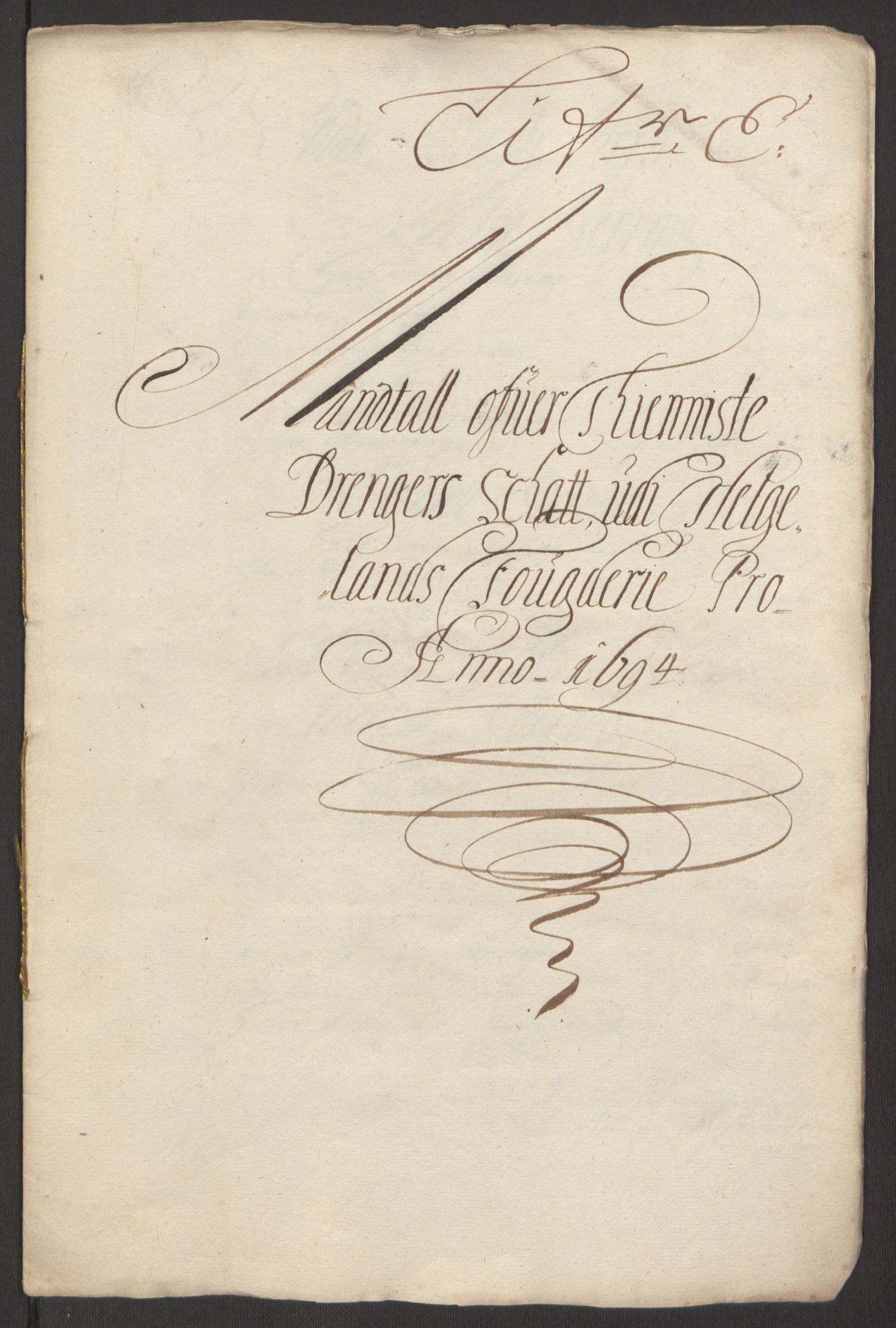Rentekammeret inntil 1814, Reviderte regnskaper, Fogderegnskap, RA/EA-4092/R65/L4505: Fogderegnskap Helgeland, 1693-1696, p. 255