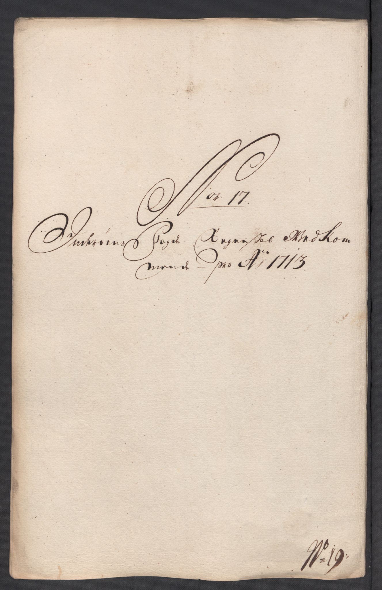 Rentekammeret inntil 1814, Reviderte regnskaper, Fogderegnskap, AV/RA-EA-4092/R63/L4321: Fogderegnskap Inderøy, 1713, p. 192