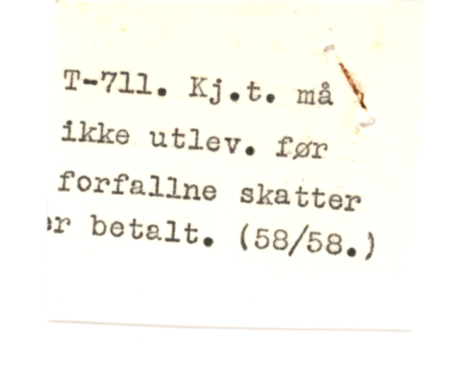 Møre og Romsdal vegkontor - Ålesund trafikkstasjon, AV/SAT-A-4099/F/Fe/L0007: Registreringskort for kjøretøy T 651 - T 746, 1927-1998, p. 1959