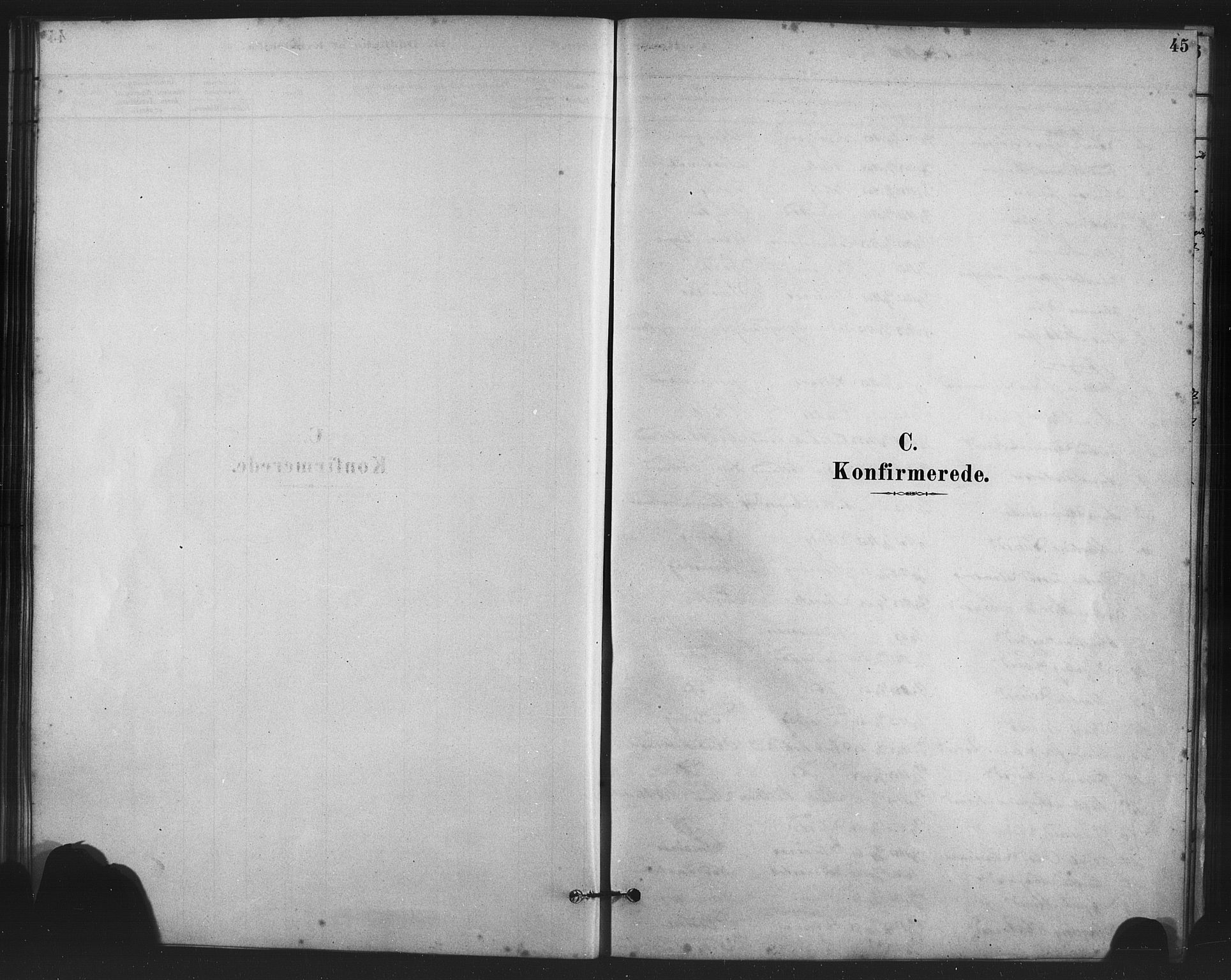 Fana Sokneprestembete, SAB/A-75101/H/Haa/Haai/L0001: Parish register (official) no. I 1, 1878-1888, p. 45