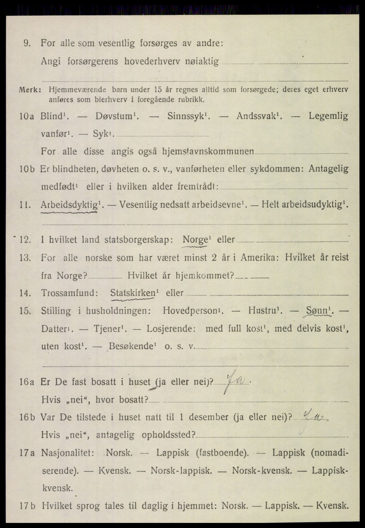 SAT, 1920 census for Brønnøy, 1920, p. 2747