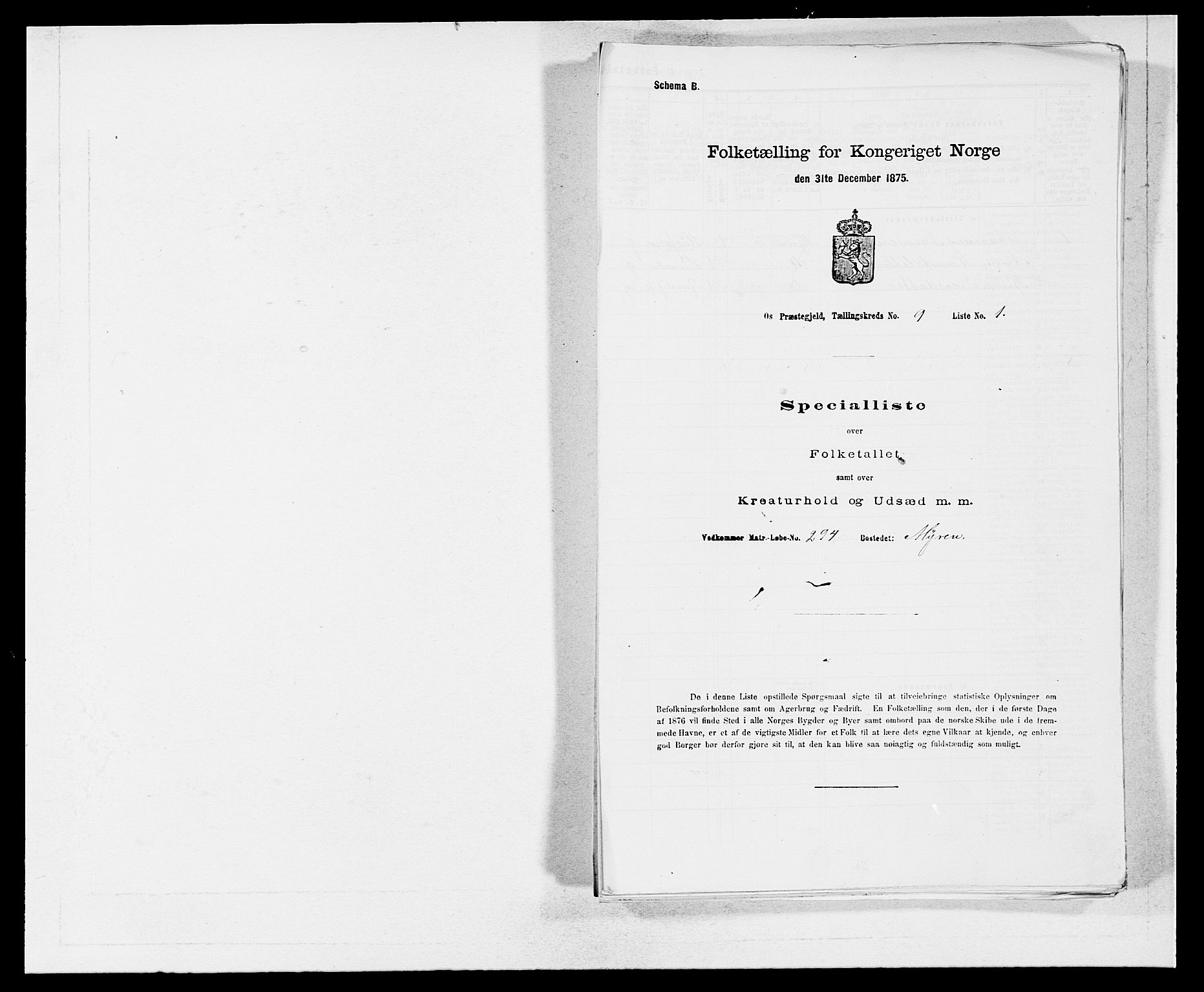 SAB, 1875 census for 1243P Os, 1875, p. 1165