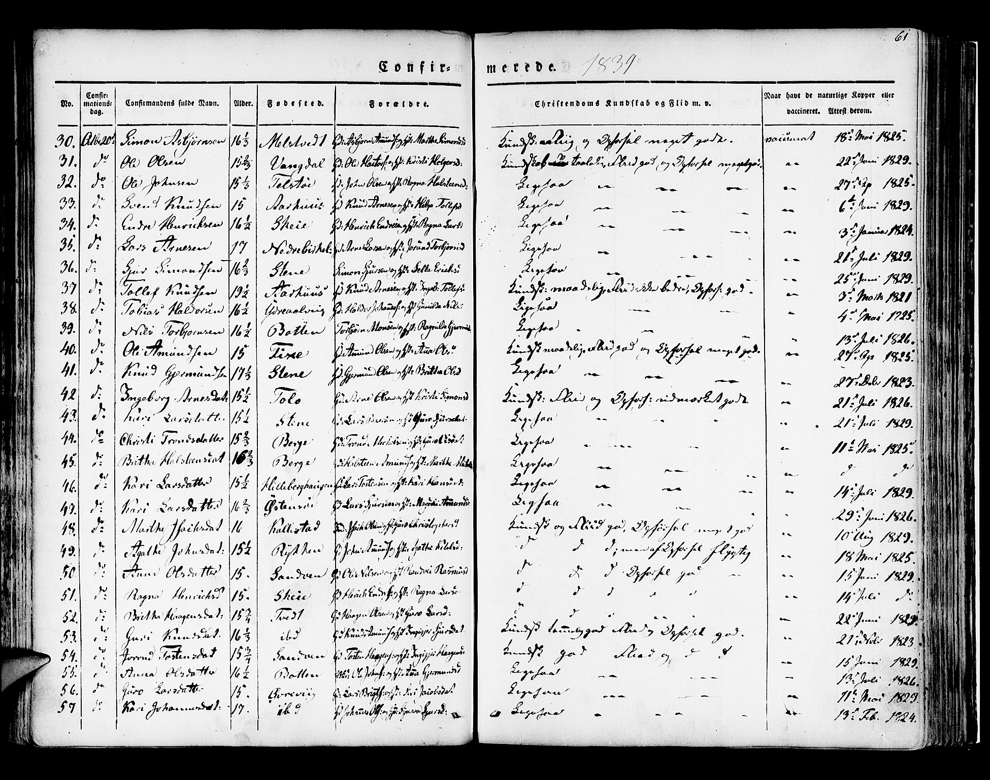 Kvam sokneprestembete, AV/SAB-A-76201/H/Haa: Parish register (official) no. A 7, 1832-1843, p. 62