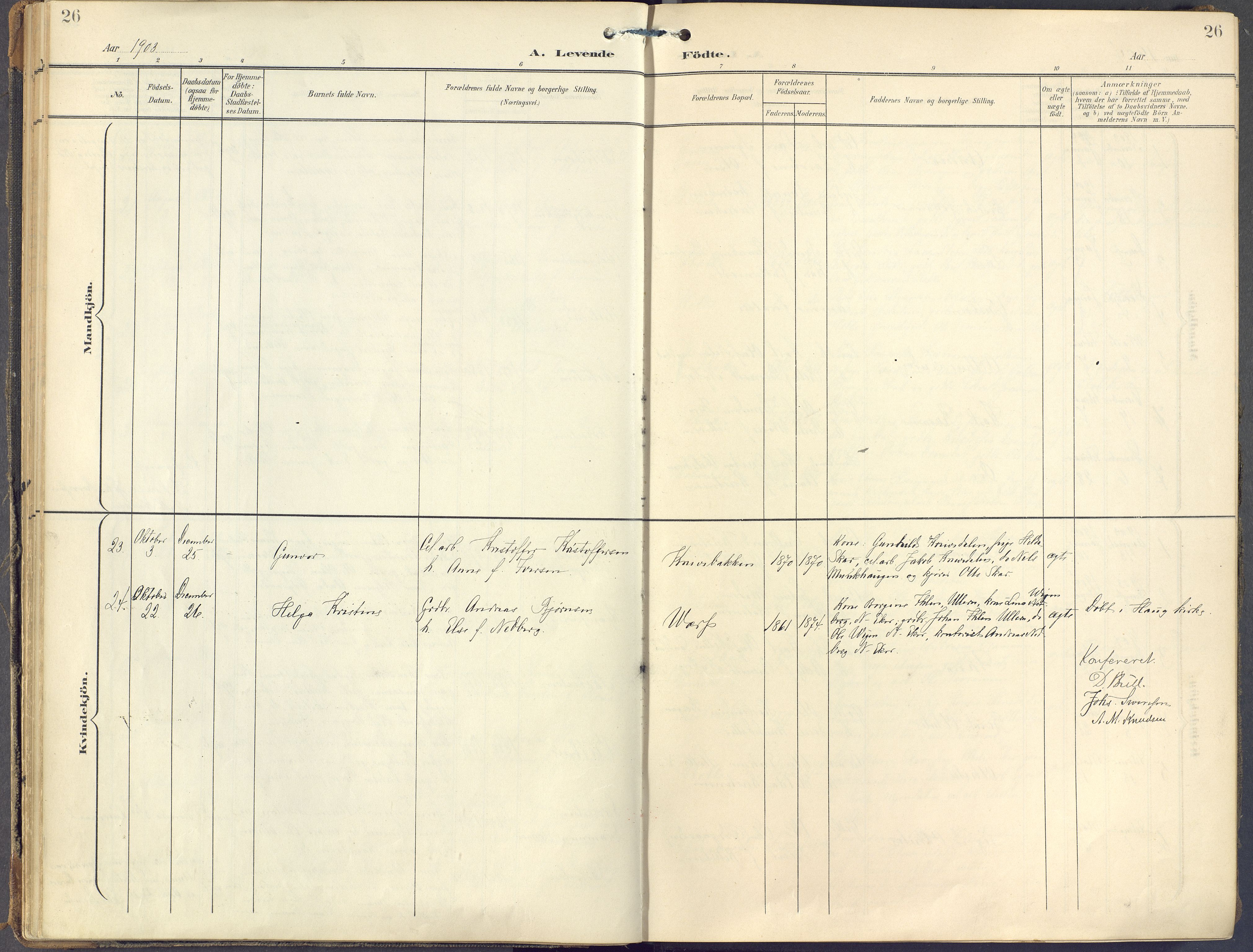 Eiker kirkebøker, AV/SAKO-A-4/F/Fc/L0004: Parish register (official) no. III 4, 1900-1919, p. 26