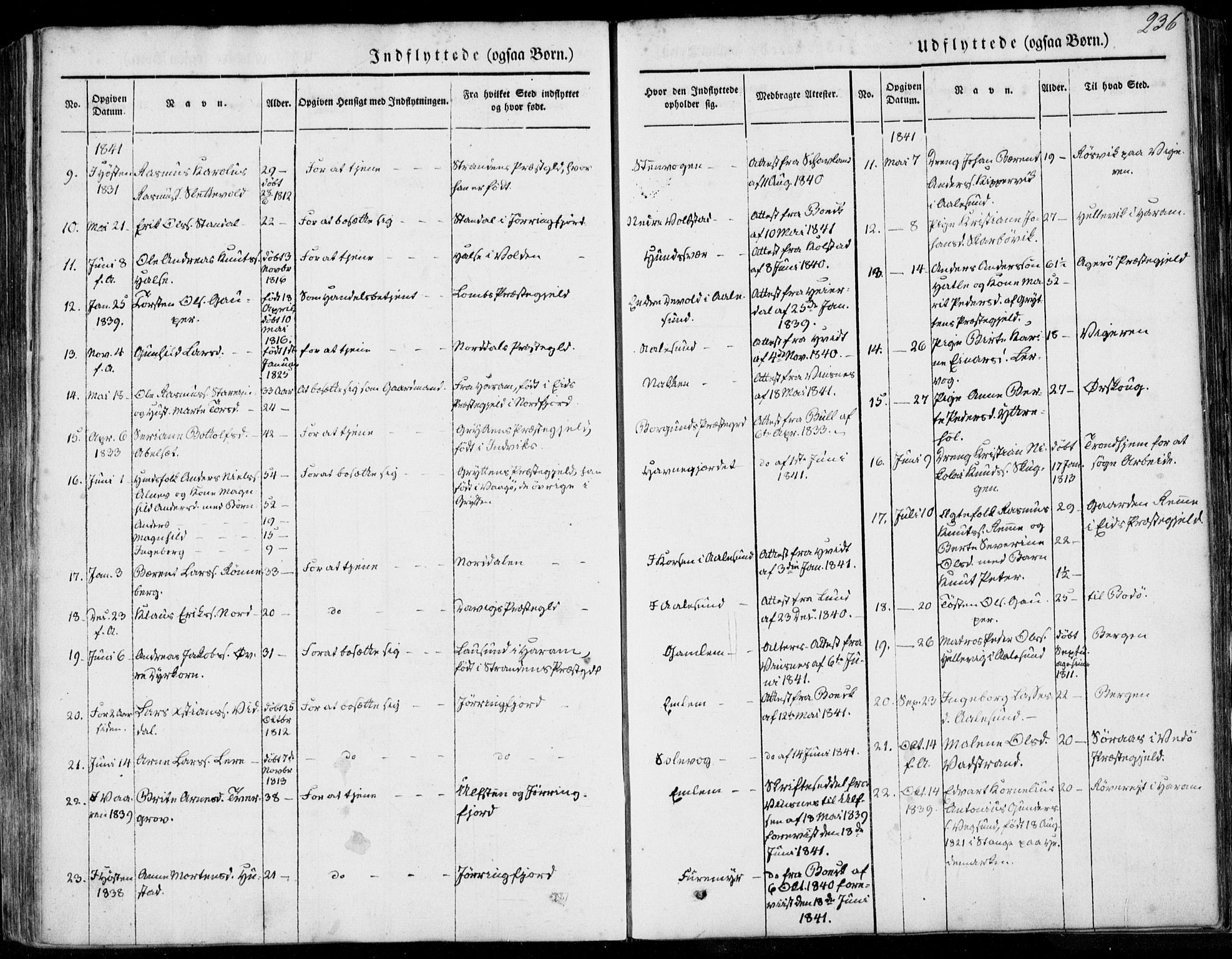 Ministerialprotokoller, klokkerbøker og fødselsregistre - Møre og Romsdal, AV/SAT-A-1454/528/L0396: Parish register (official) no. 528A07, 1839-1847, p. 236