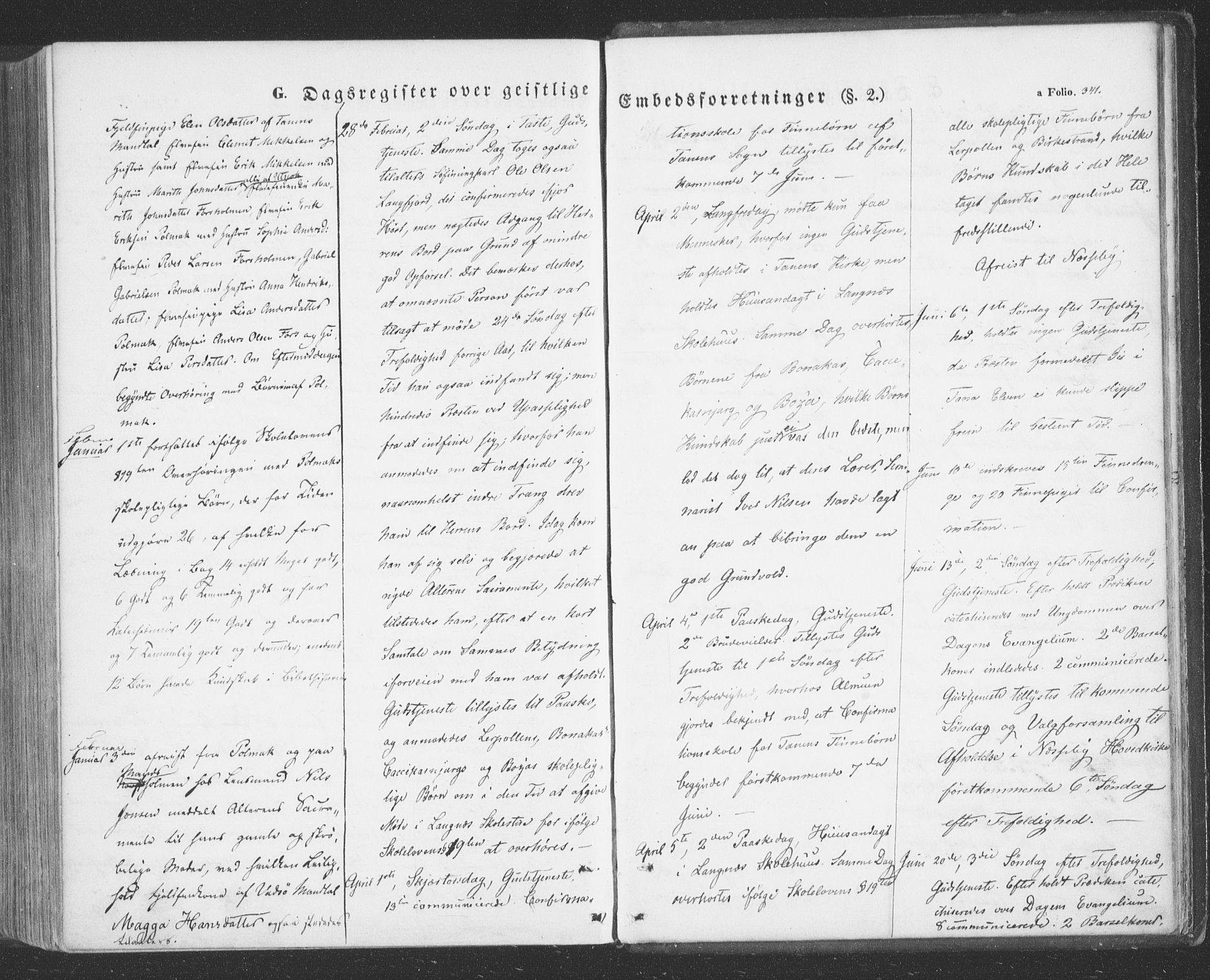 Tana sokneprestkontor, SATØ/S-1334/H/Ha/L0001kirke: Parish register (official) no. 1, 1846-1861, p. 341