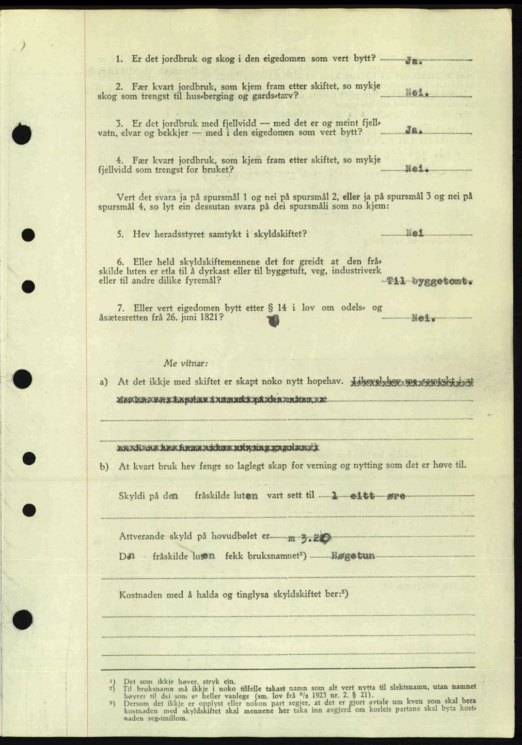 Nordre Sunnmøre sorenskriveri, AV/SAT-A-0006/1/2/2C/2Ca: Mortgage book no. A20b, 1946-1946, Diary no: : 127/1946