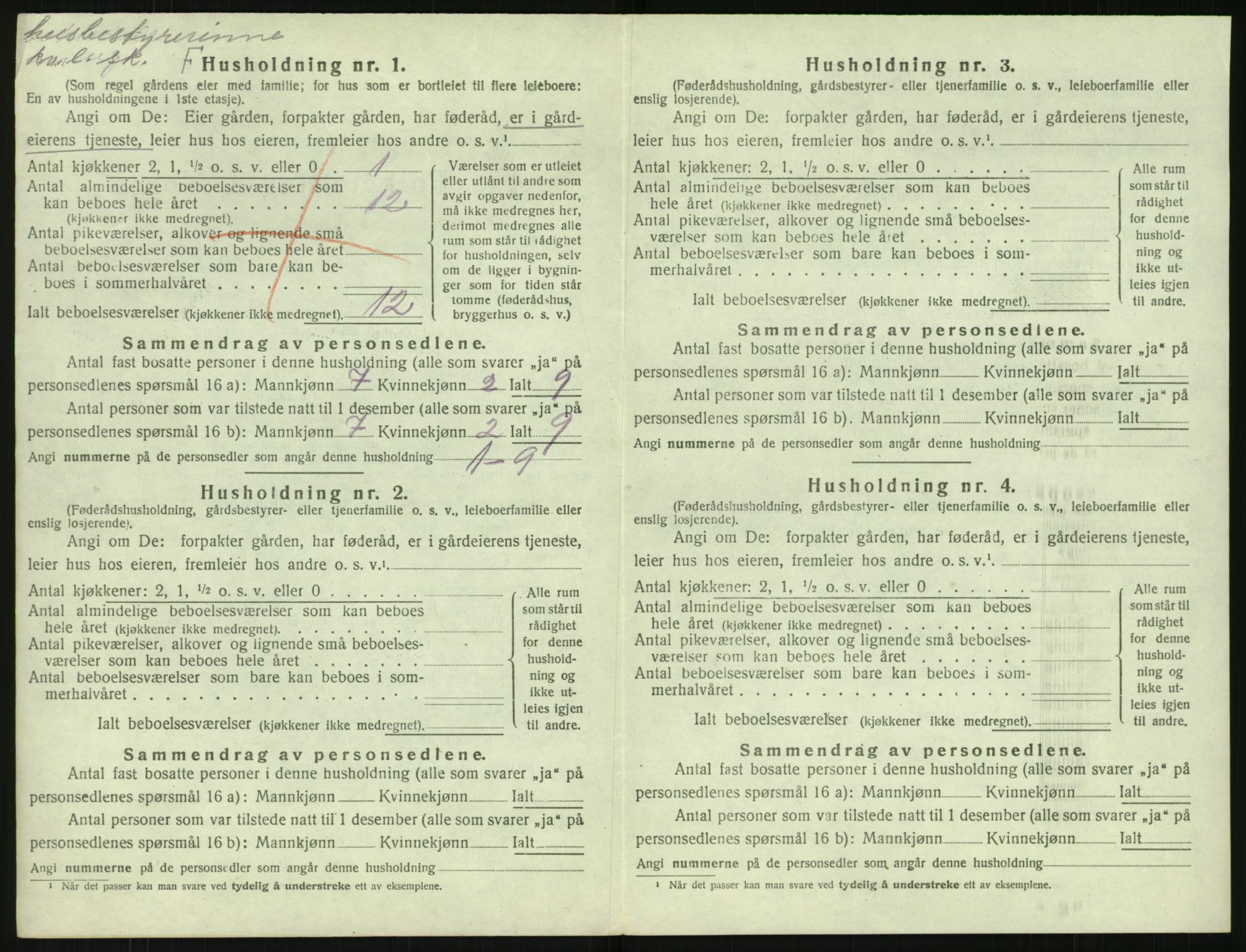 SAK, 1920 census for Stokken, 1920, p. 517