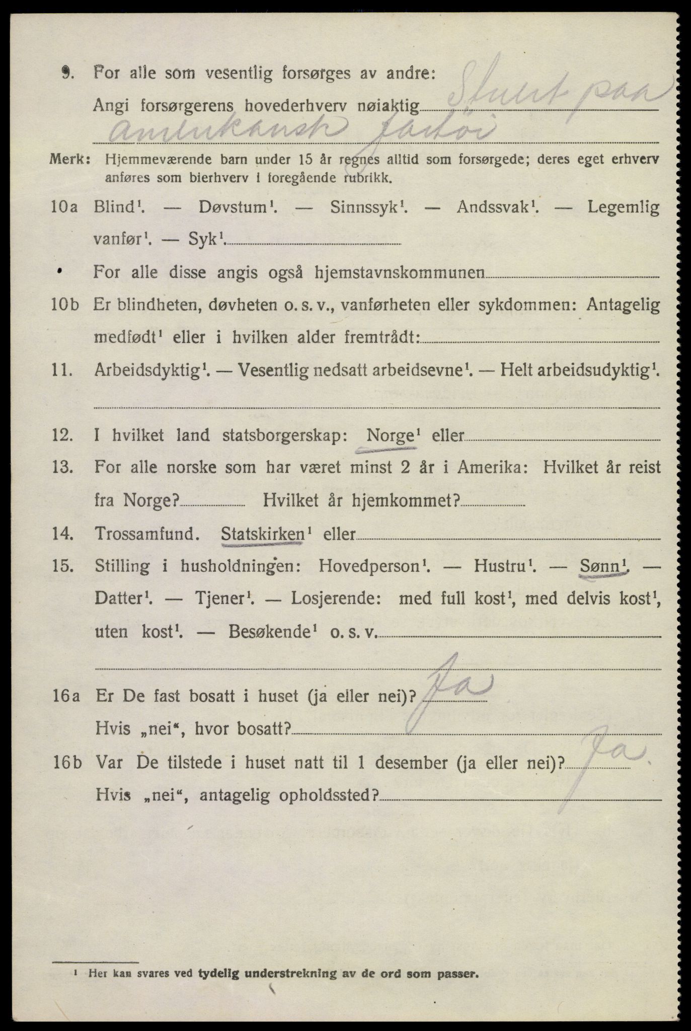 SAKO, 1920 census for Tjølling, 1920, p. 5150